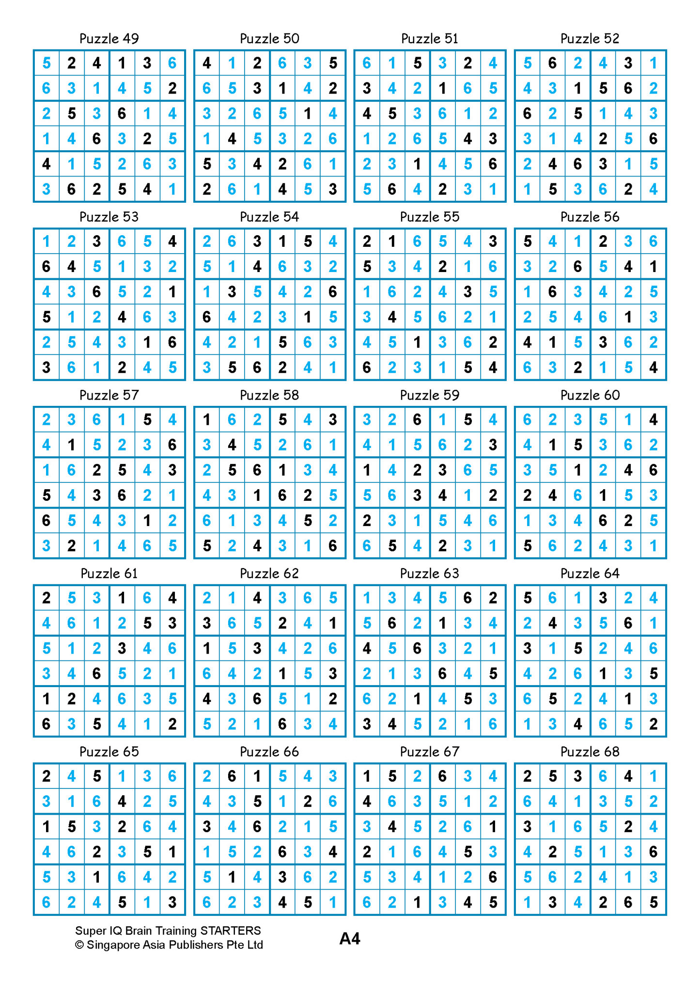 SUPER IQ Brain Training STARTERS (Age 7+ Years)