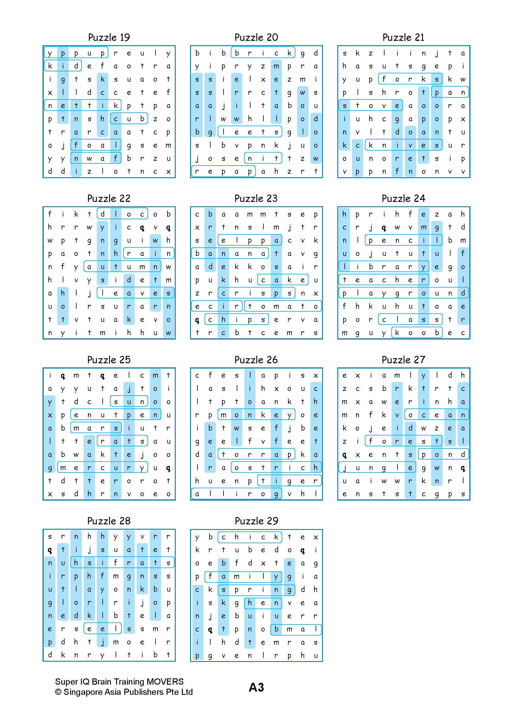 SUPER IQ Brain Training MOVERS (Age 8+ Years)