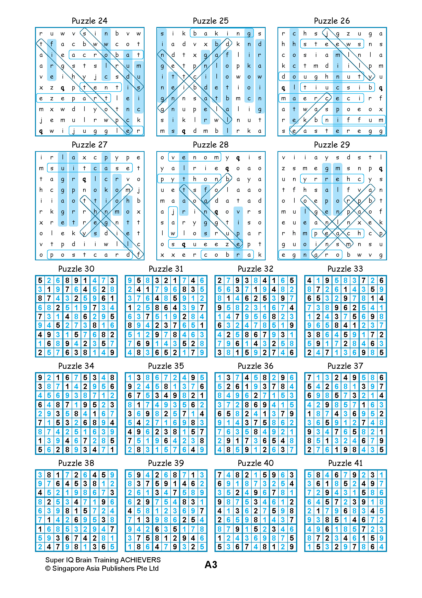 SUPER IQ Brain Training ACHIEVERS (Age 9+ Years)