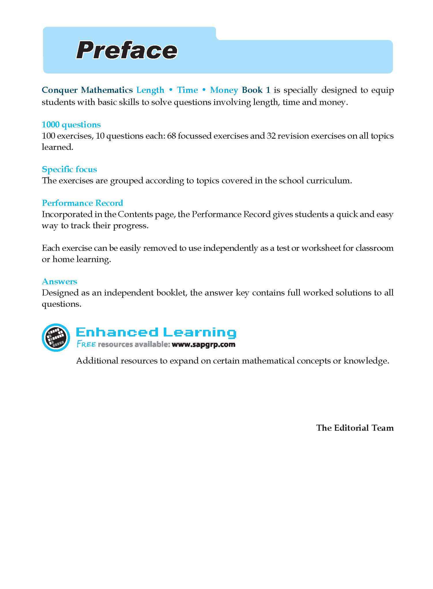 Conquer Mathematics Length . Time . Money For Primary Levels Workbook 1