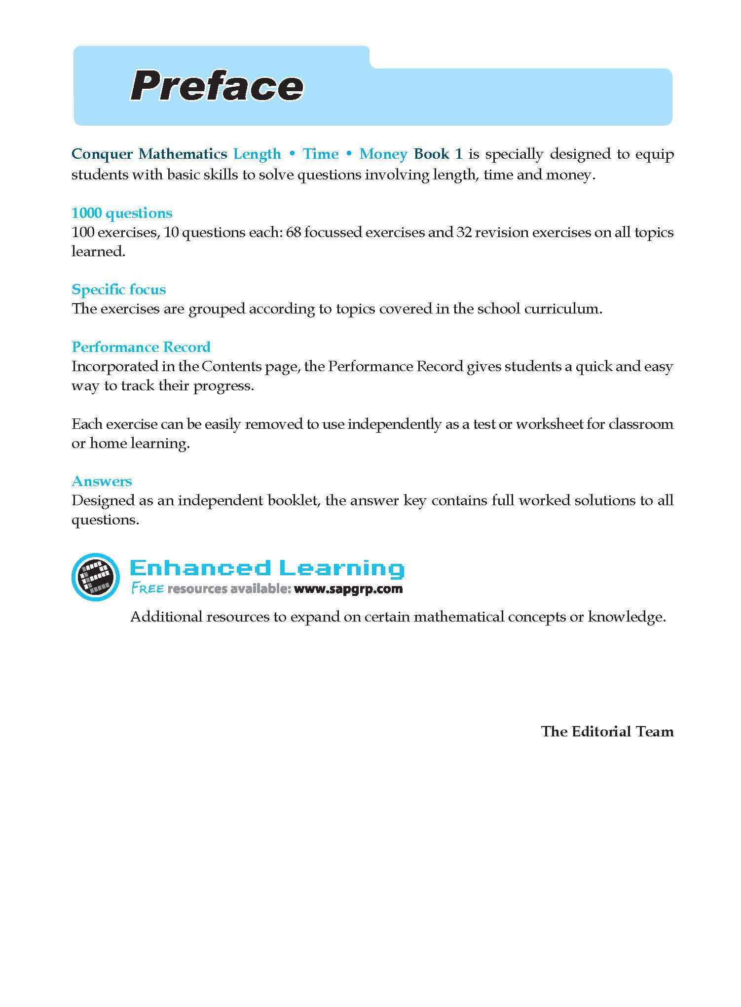 Conquer Mathematics Length . Time . Money For Primary Levels Workbook 1