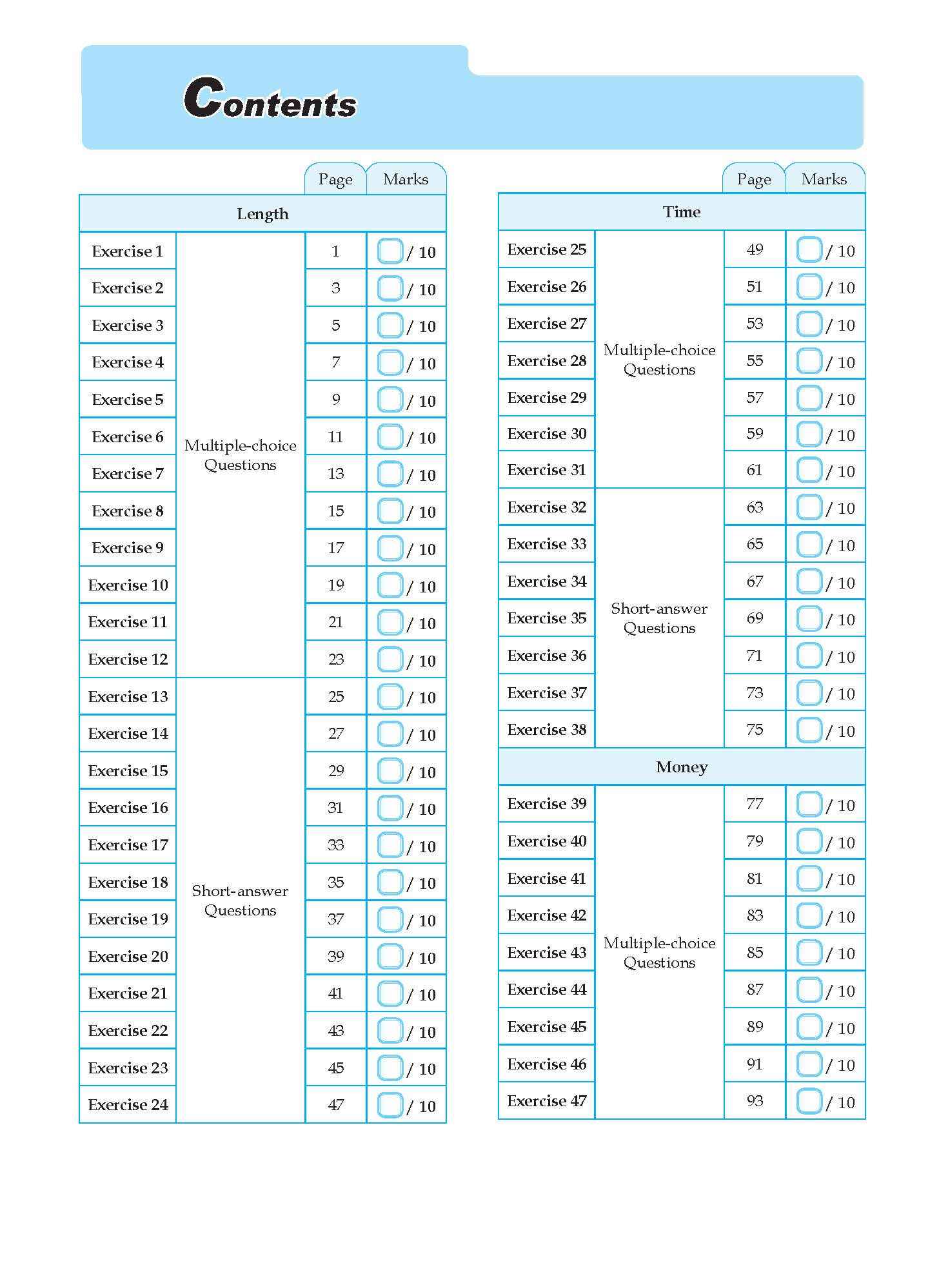 Conquer Mathematics Length . Time . Money For Primary Levels Workbook 1