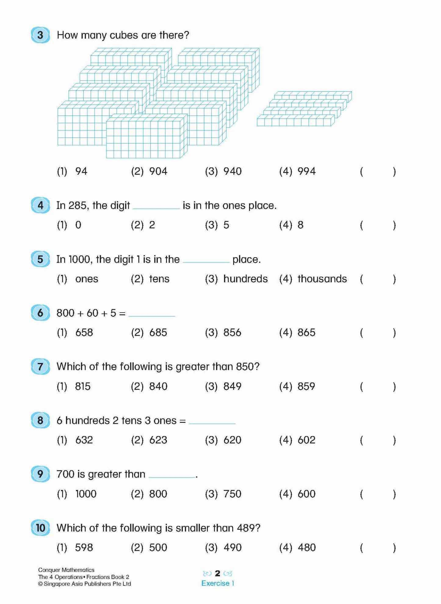 Conquer Mathematics The 4 Operations • Fractions Workbook 2