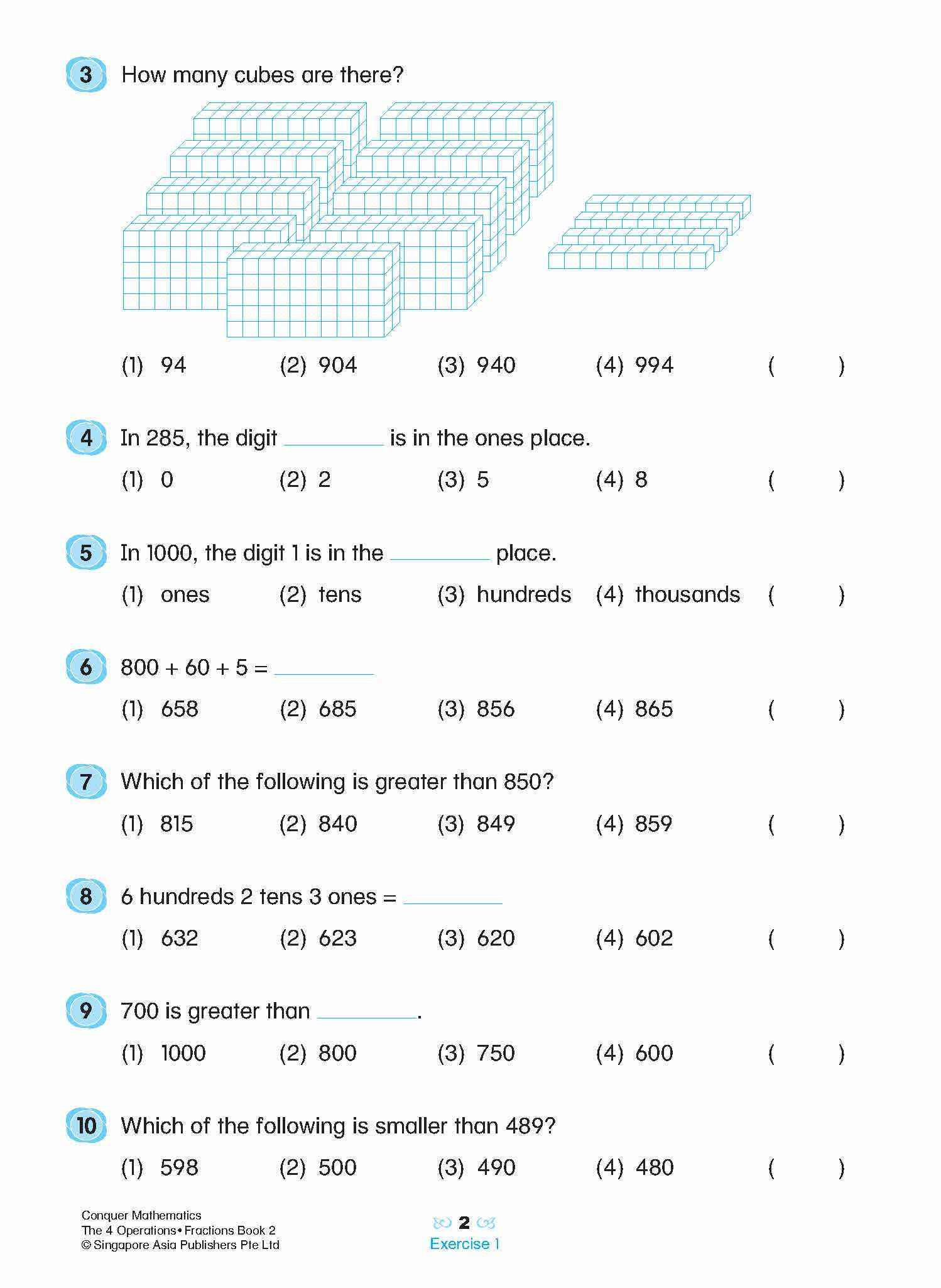 Conquer Mathematics The 4 Operations • Fractions Workbook 2