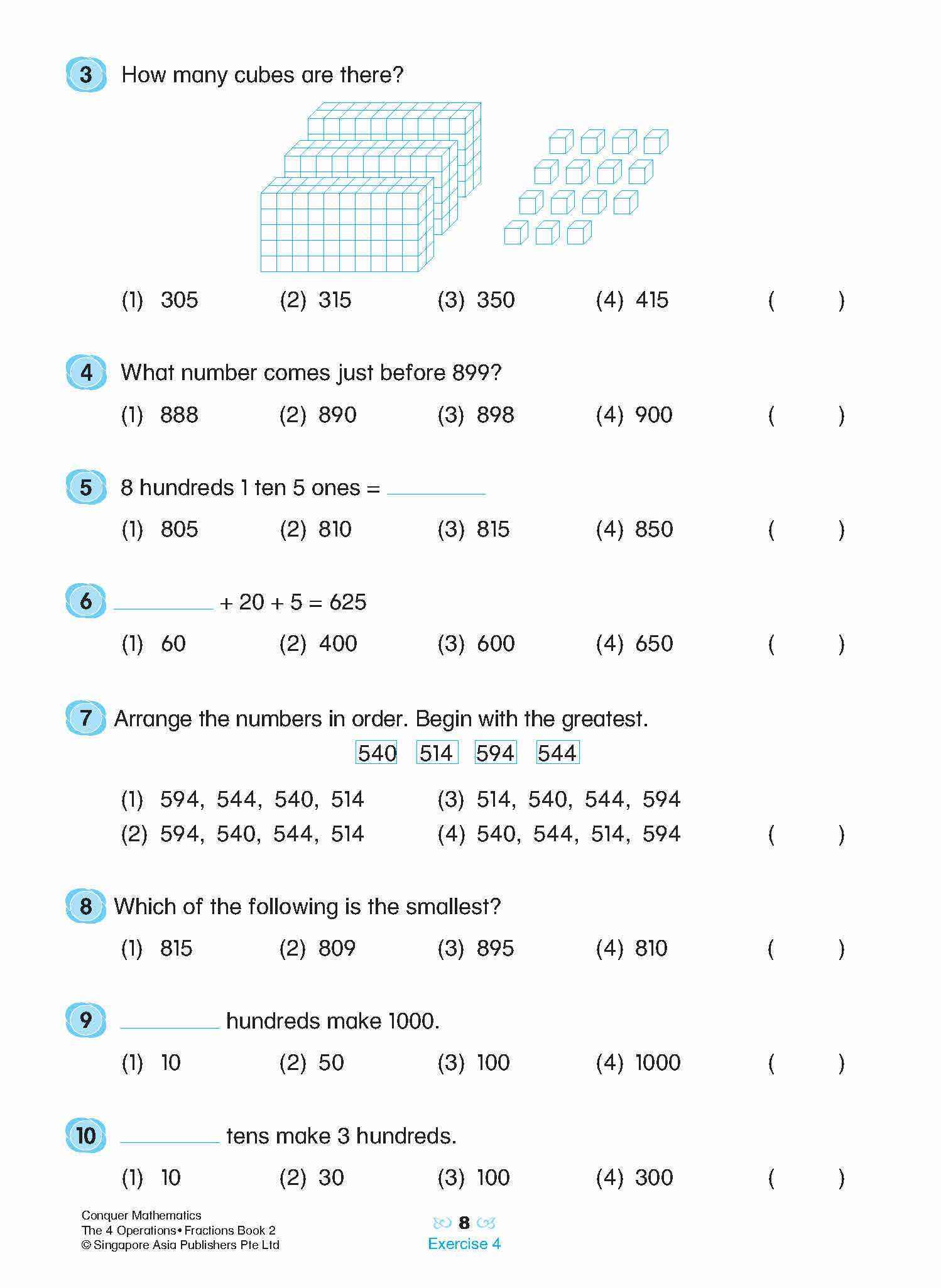 Conquer Mathematics The 4 Operations • Fractions Workbook 2