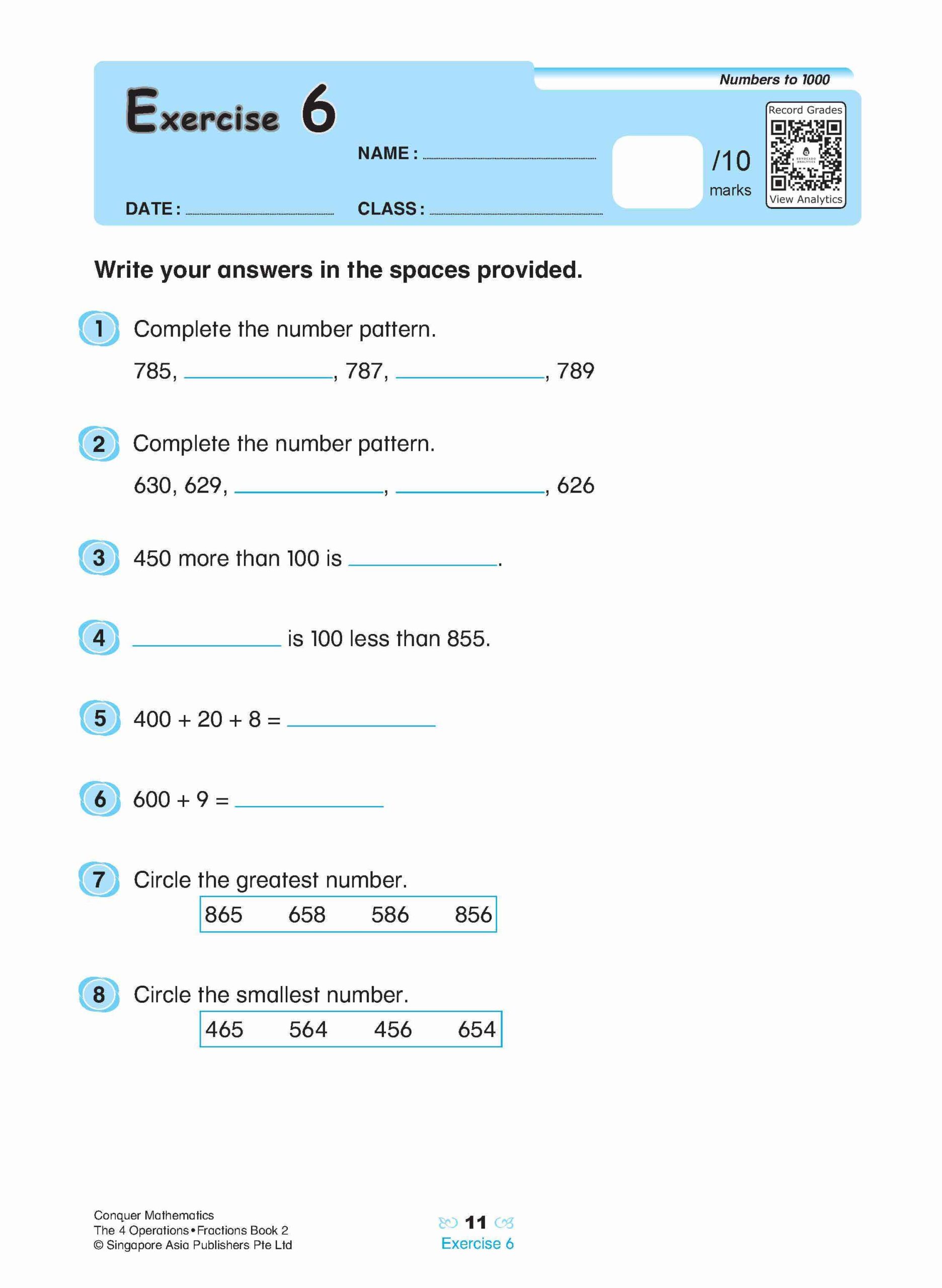 Conquer Mathematics The 4 Operations • Fractions Workbook 2