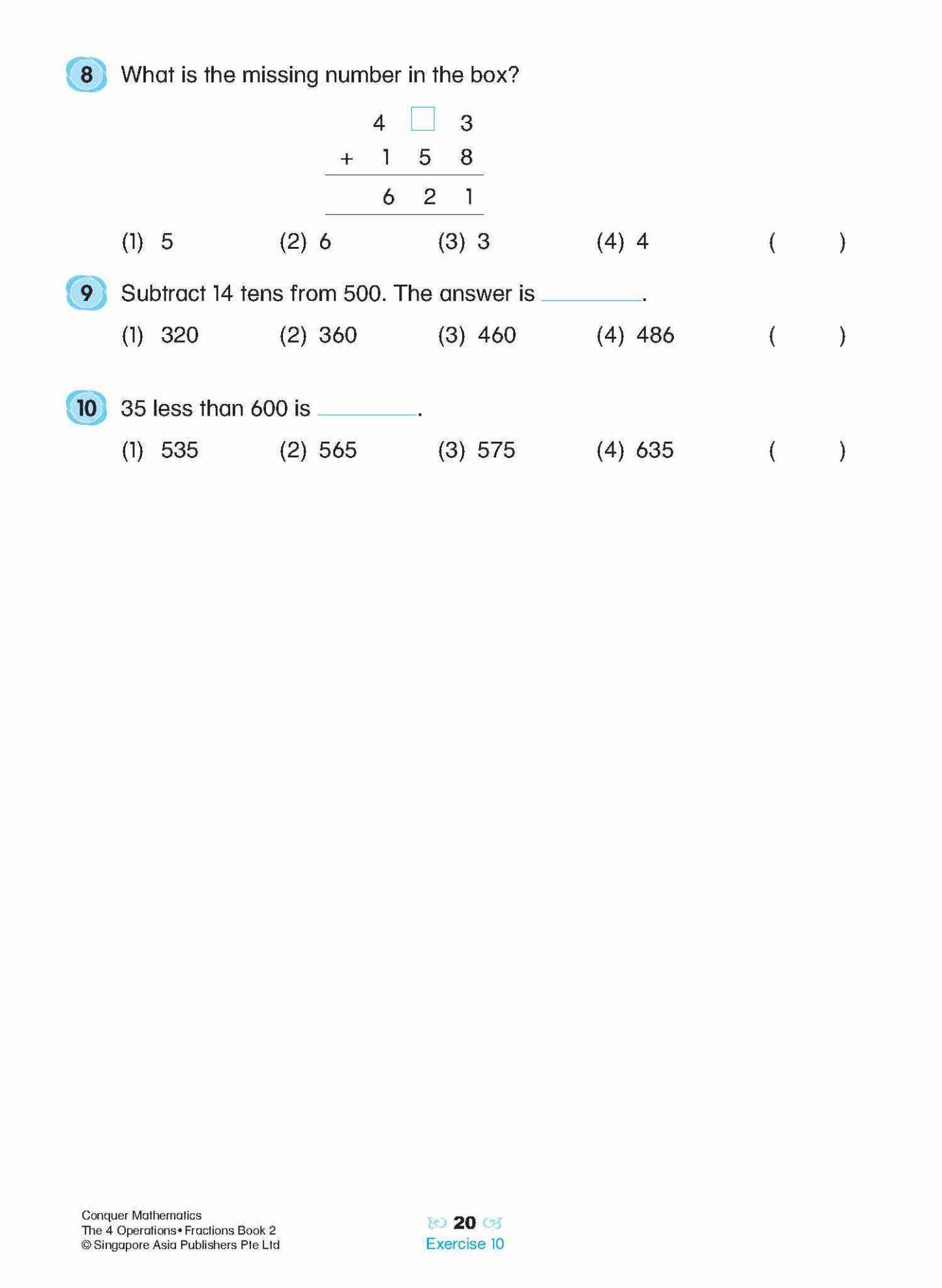 Conquer Mathematics The 4 Operations • Fractions Workbook 2