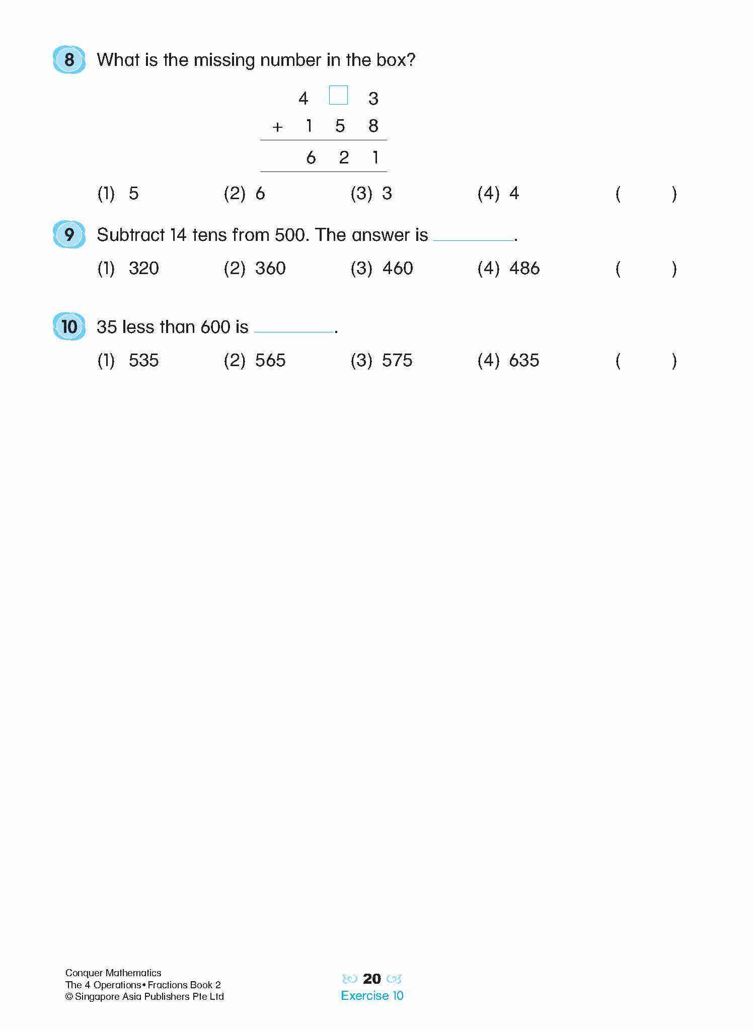 Conquer Mathematics The 4 Operations • Fractions Workbook 2