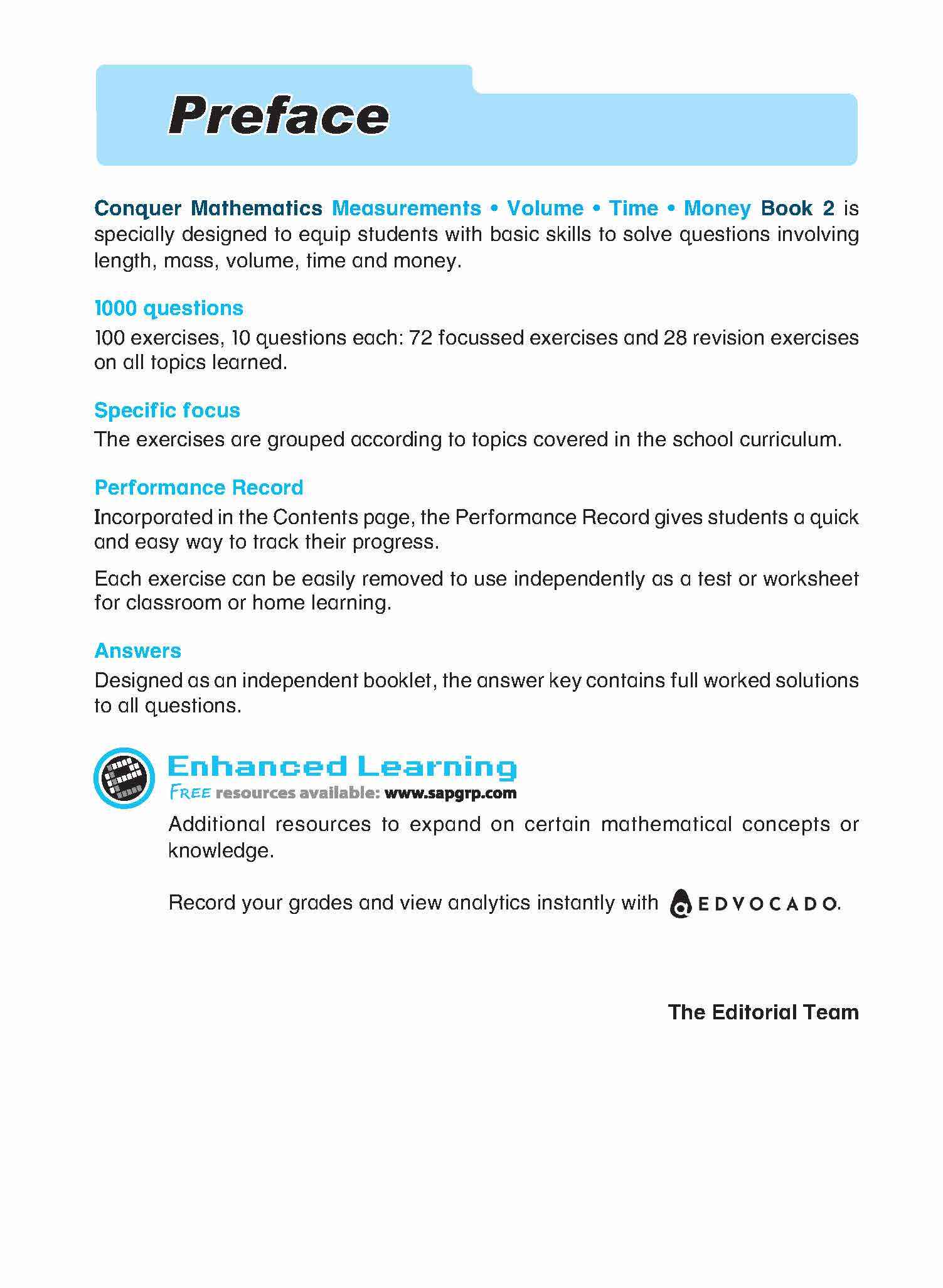 Conquer Mathematics Measurements • Volume • Time • Money Workbook 2