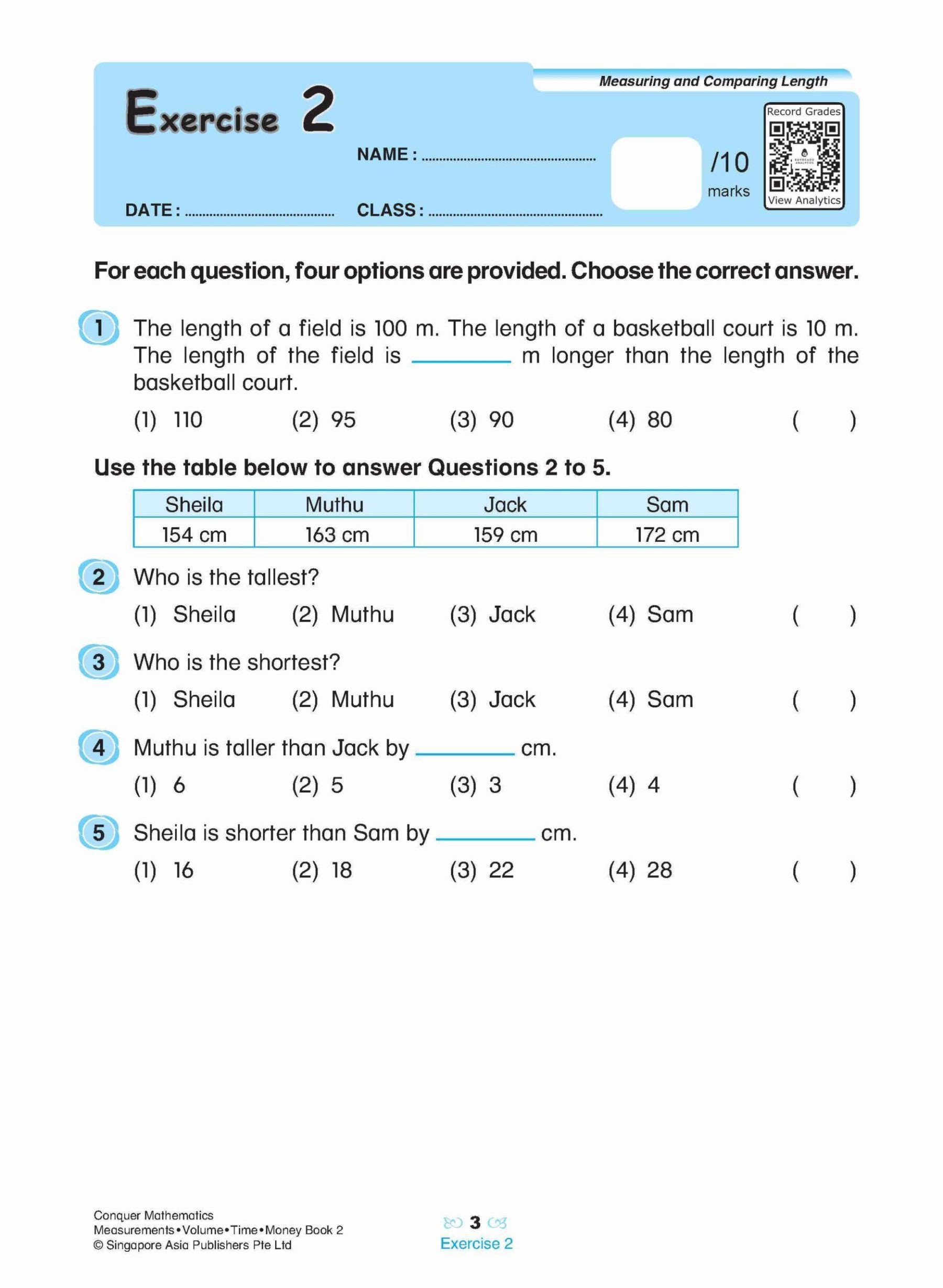 Conquer Mathematics Measurements • Volume • Time • Money Workbook 2