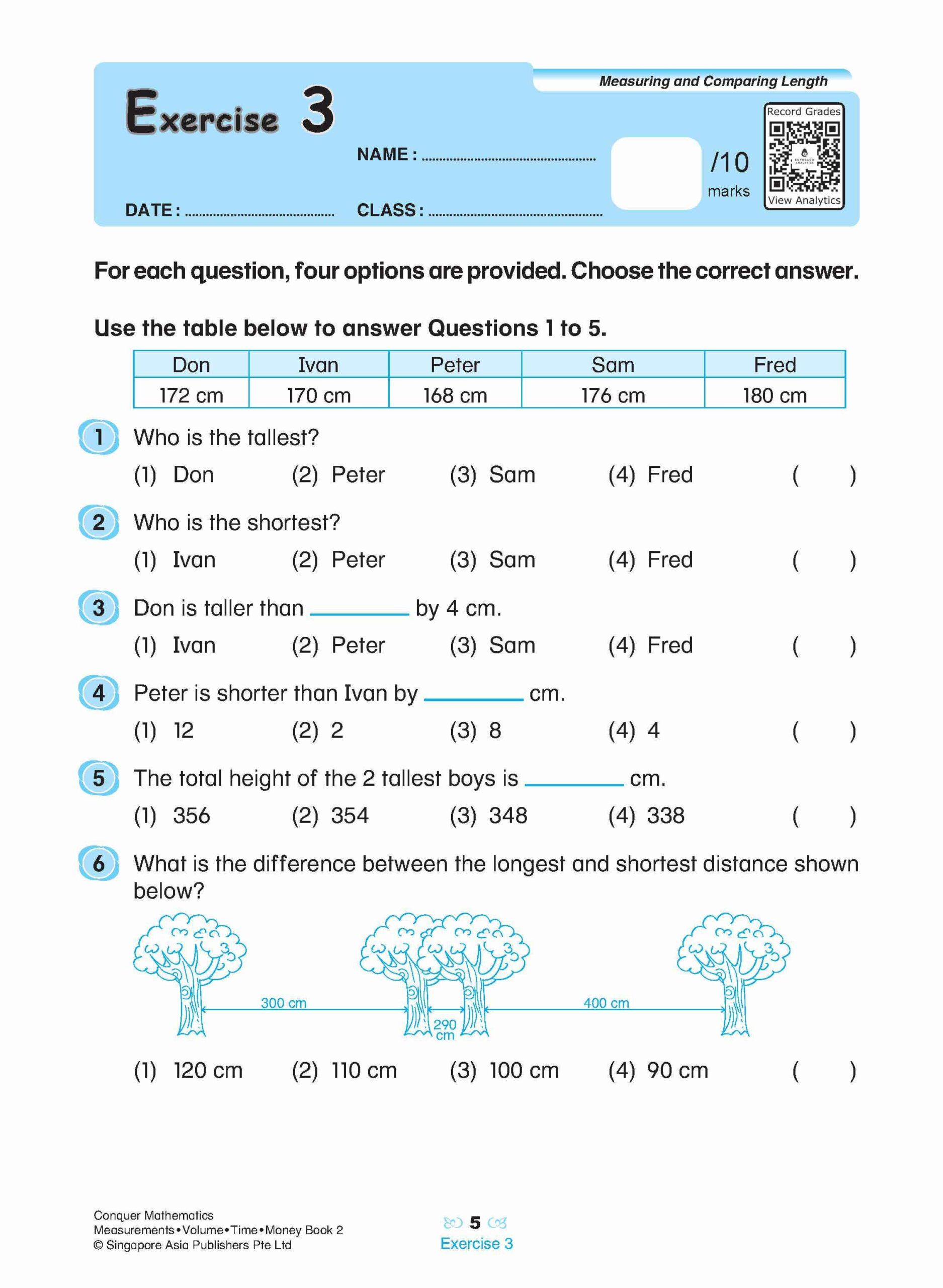 Conquer Mathematics Measurements • Volume • Time • Money Workbook 2