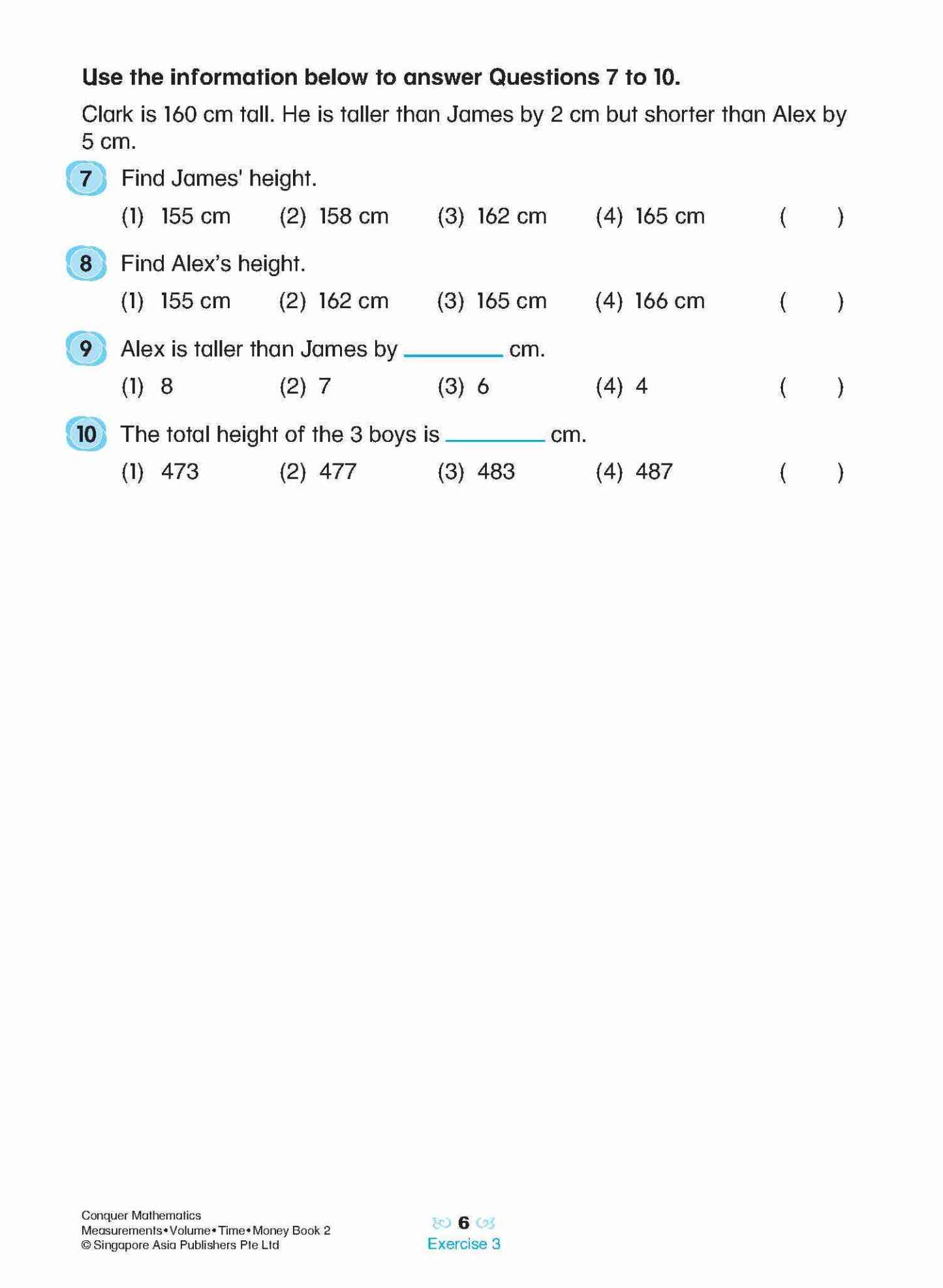 Conquer Mathematics Measurements • Volume • Time • Money Workbook 2