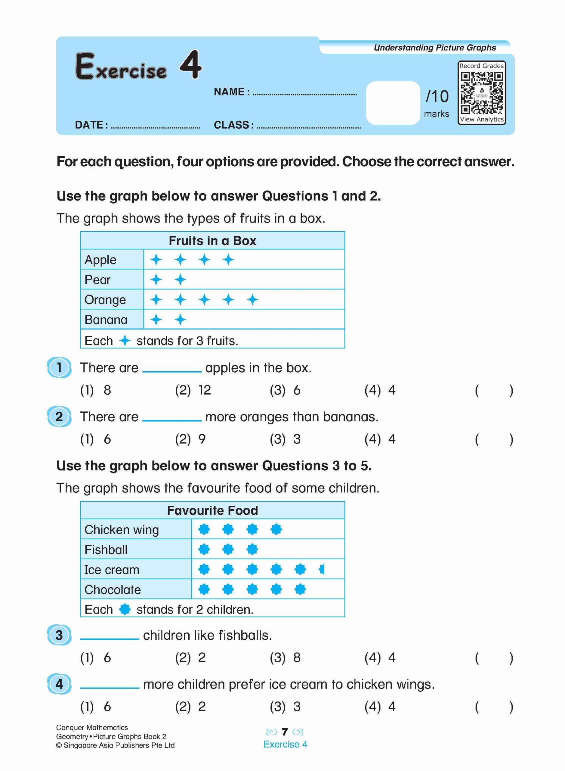 Conquer Mathematics Geometry • Picture Graphs Book 2
