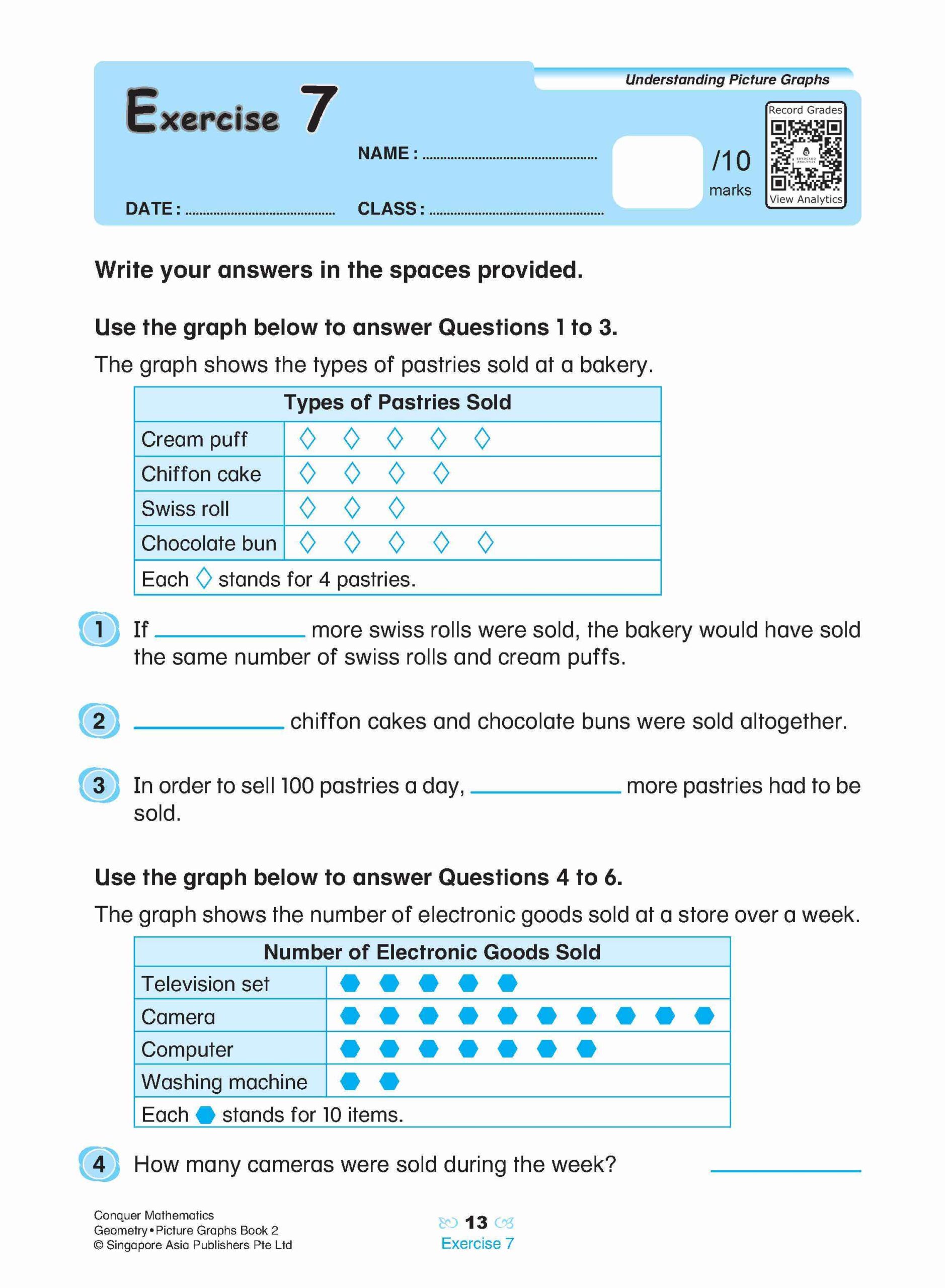 Conquer Mathematics Geometry • Picture Graphs Book 2