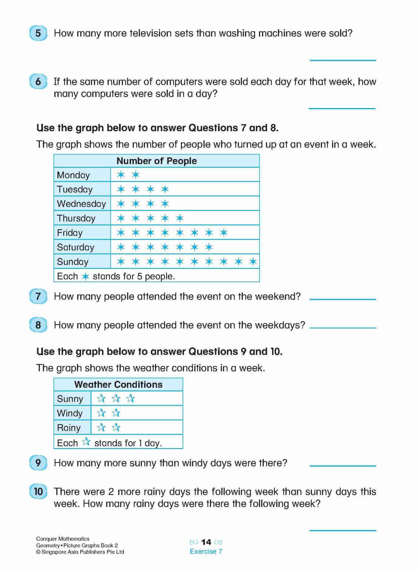 Conquer Mathematics Geometry • Picture Graphs Book 2