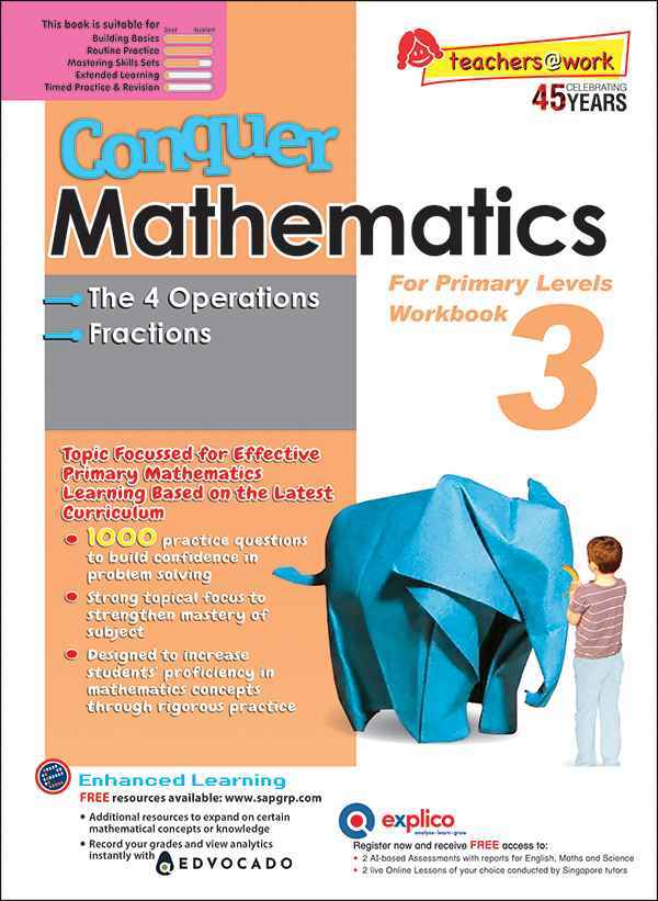 Conquer Mathematics The 4 Operations . Fractions Workbook 3