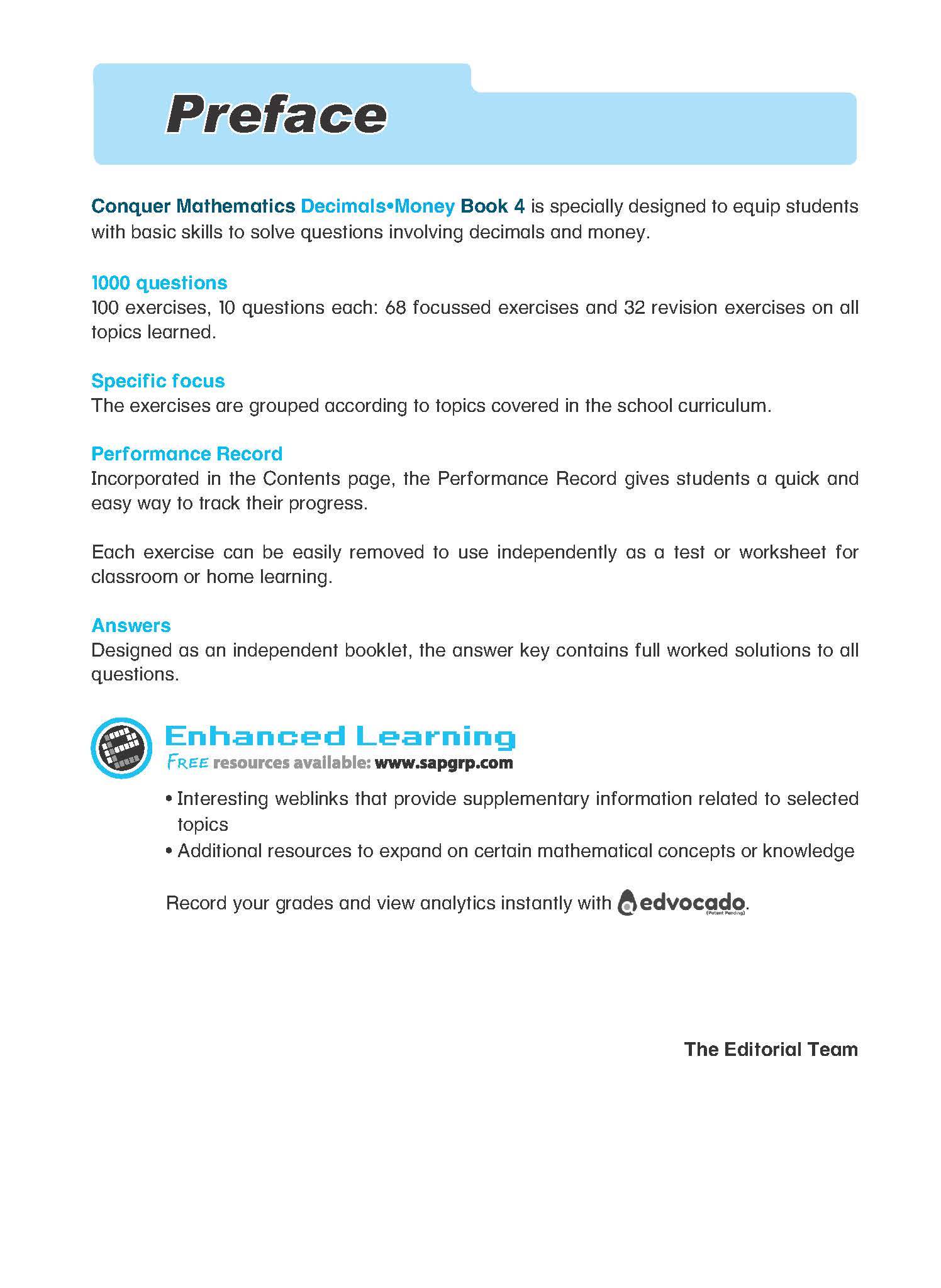 Conquer Mathematics Decimals • Money Workbook 4