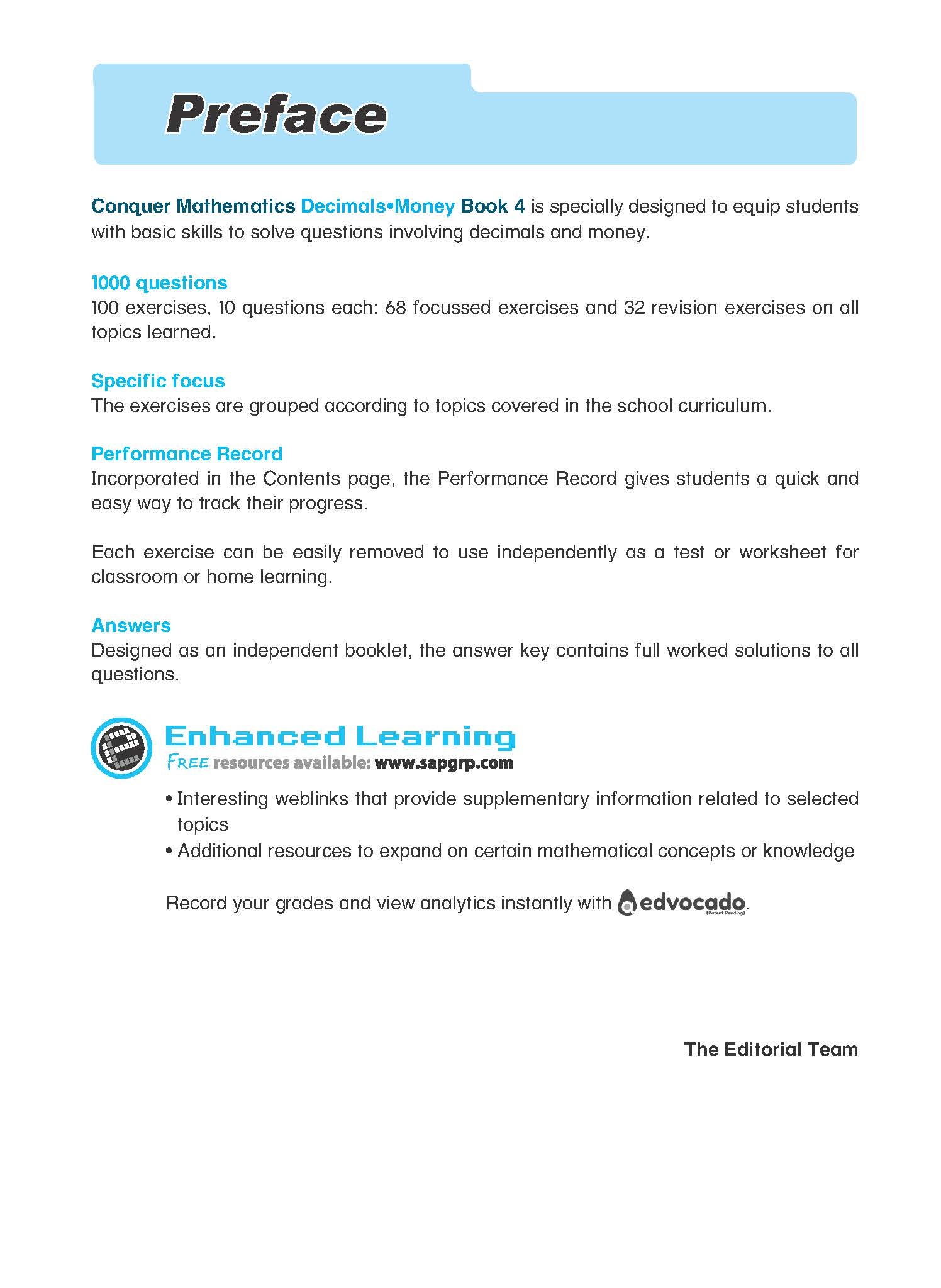 Conquer Mathematics Decimals • Money Workbook 4