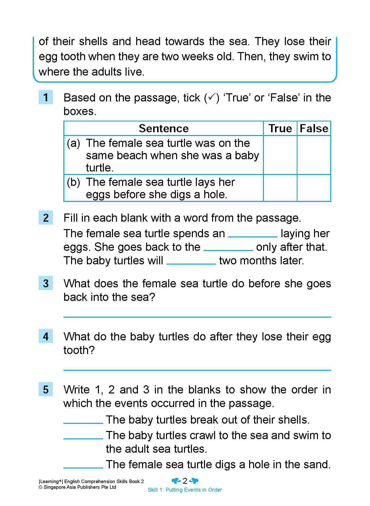 Learning+ English Comprehension Skills Book 2