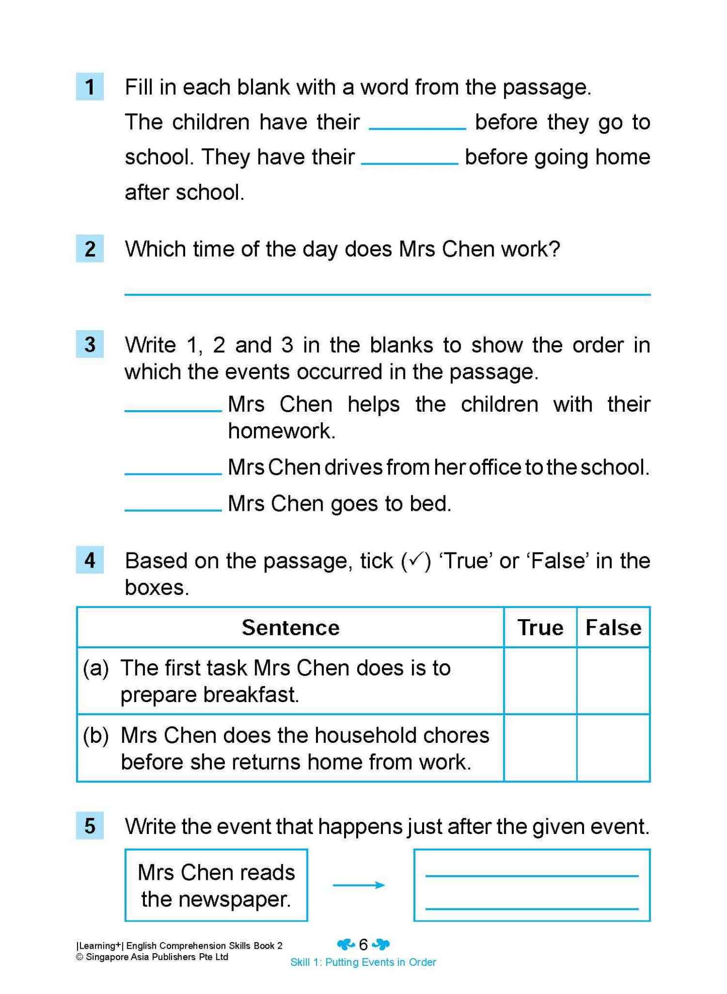 Learning+ English Comprehension Skills Book 2