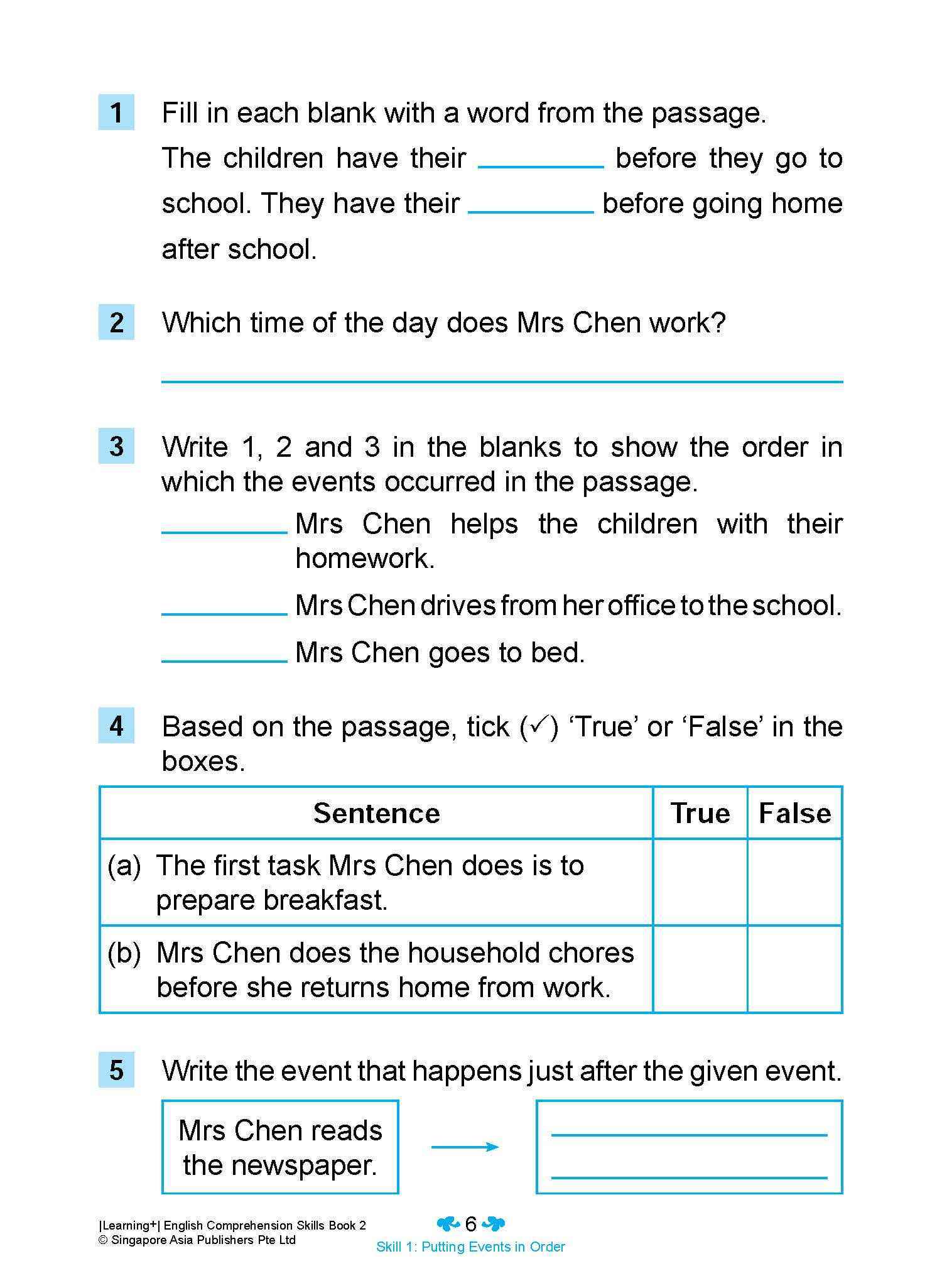 Learning+ English Comprehension Skills Book 2