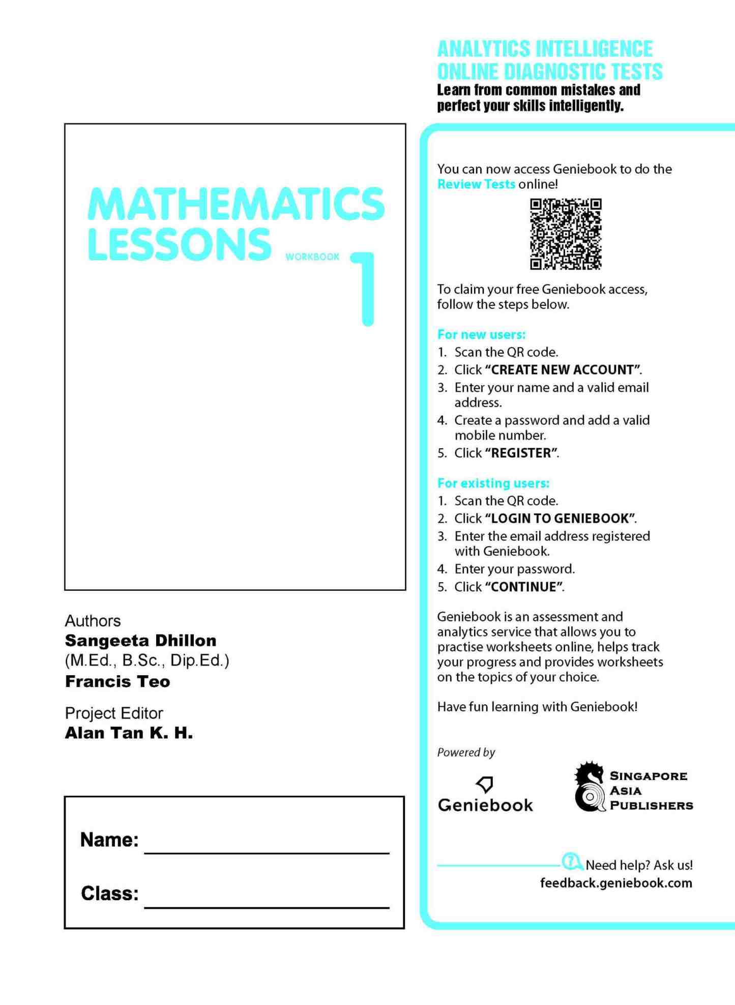 Mathematics Lessons Workbook 1