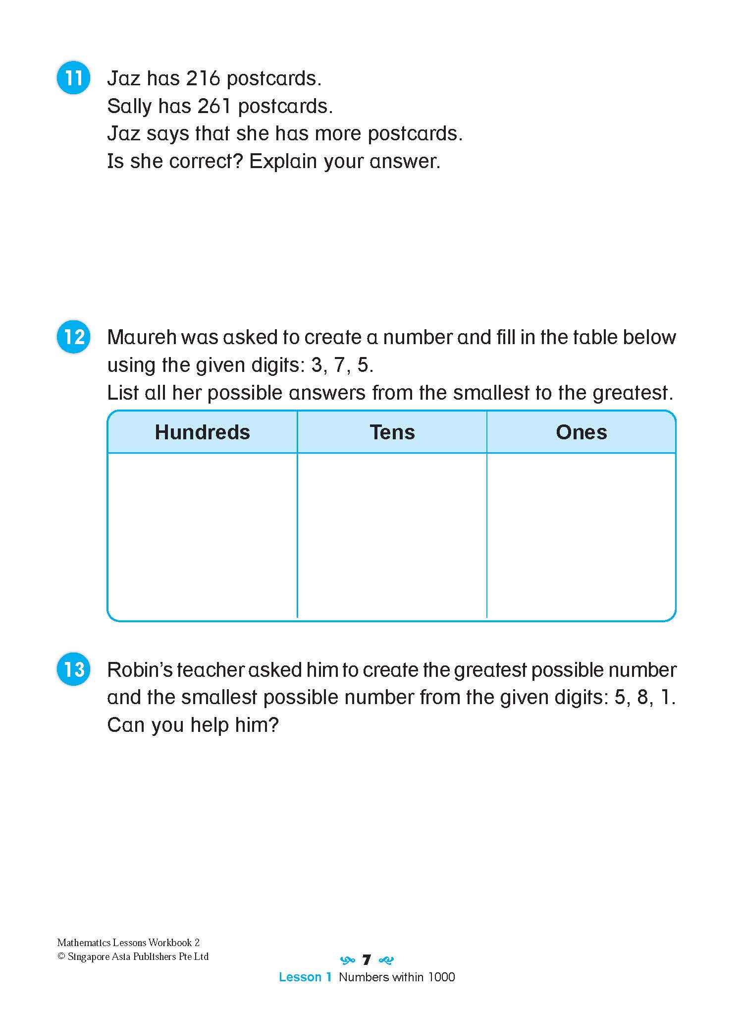 Mathematics Lessons Workbook 2