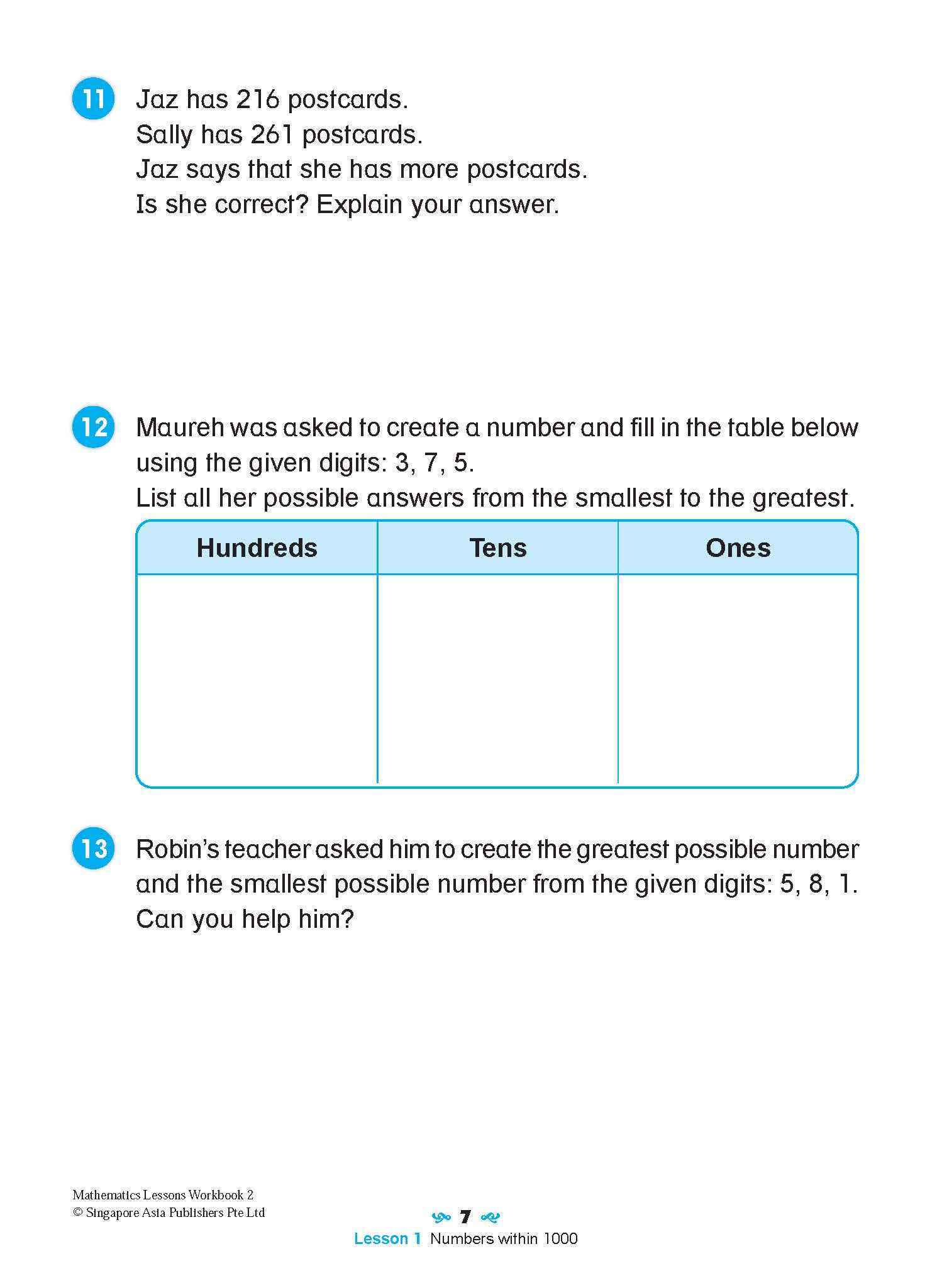 Mathematics Lessons Workbook 2