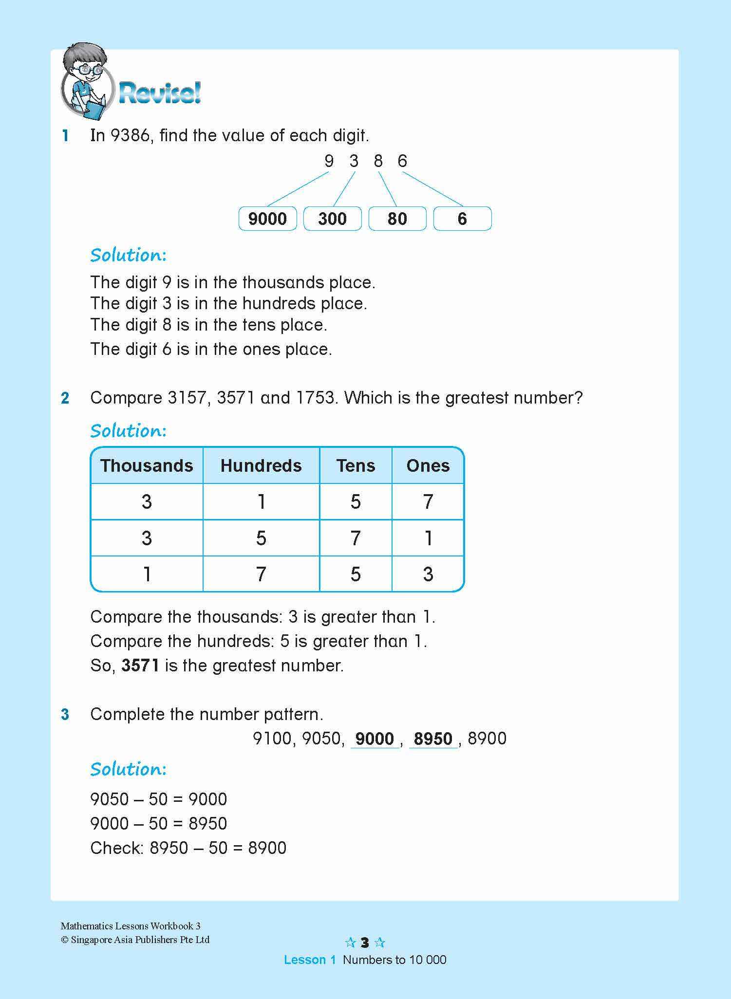 MATHEMATICS LESSONS WORKBOOK 3