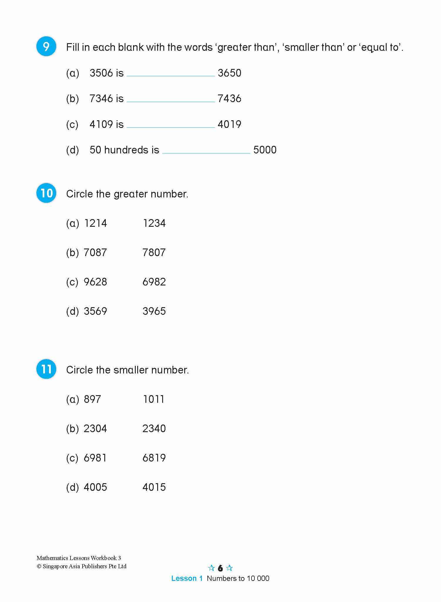 MATHEMATICS LESSONS WORKBOOK 3