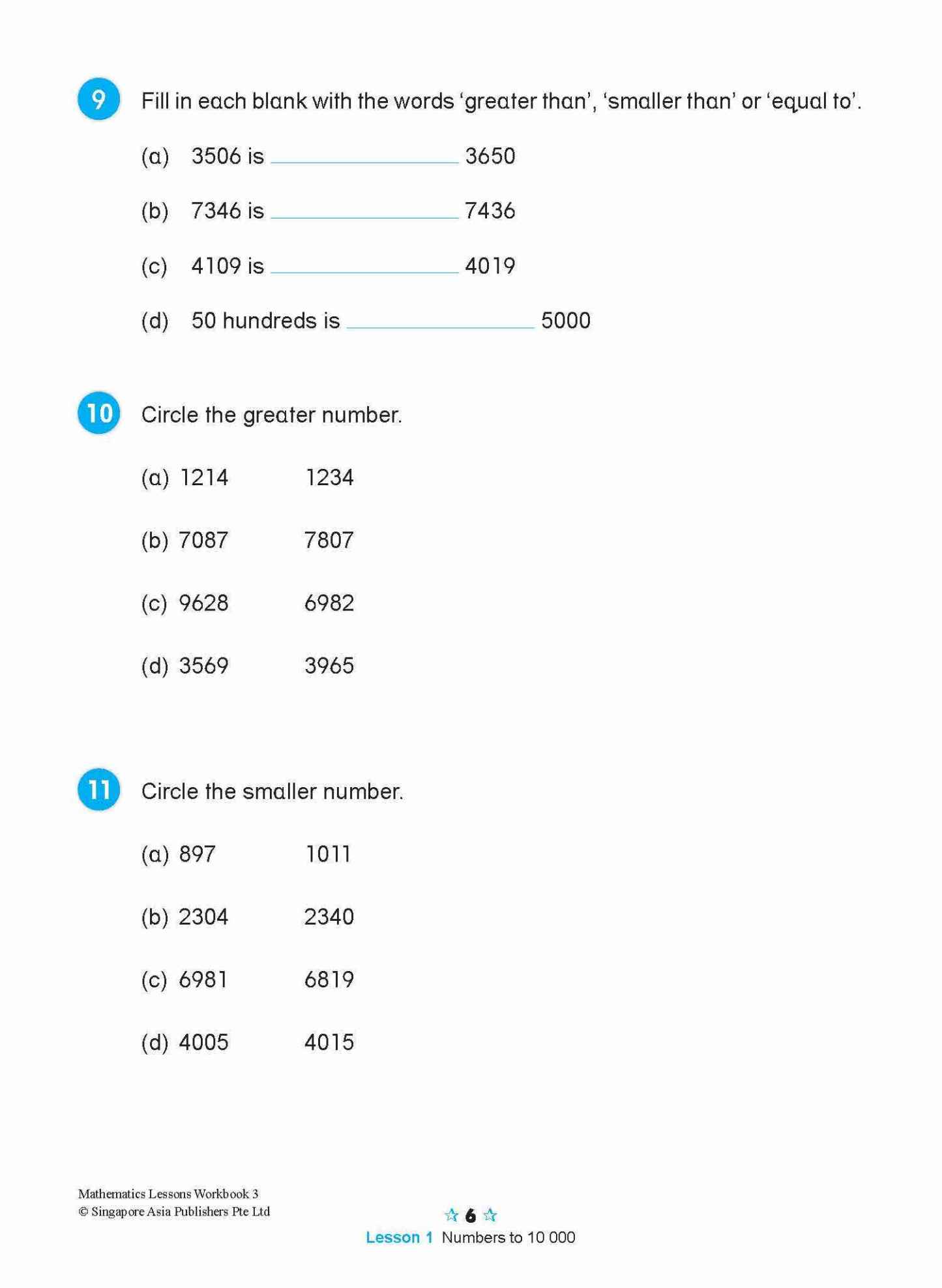 MATHEMATICS LESSONS WORKBOOK 3