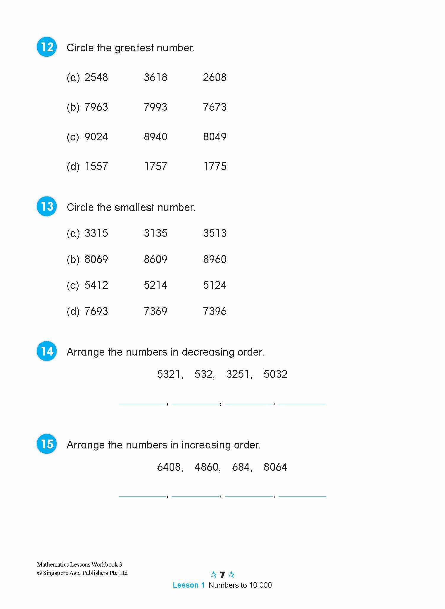 MATHEMATICS LESSONS WORKBOOK 3
