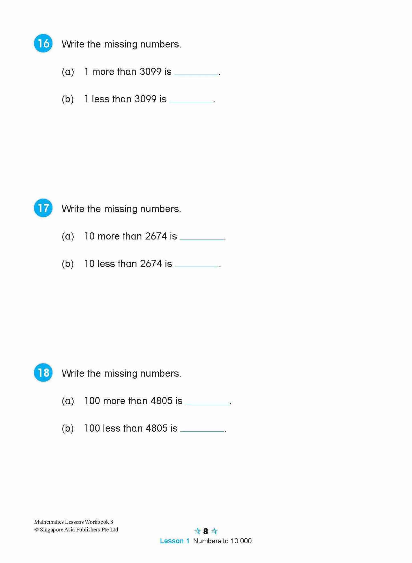 MATHEMATICS LESSONS WORKBOOK 3