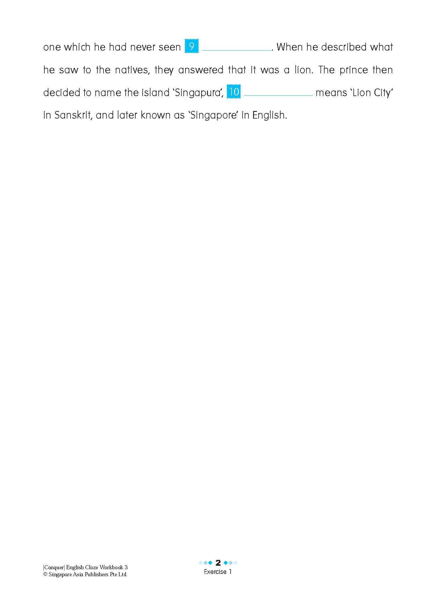 Conquer ENGLISH CLOZE Workbook 3