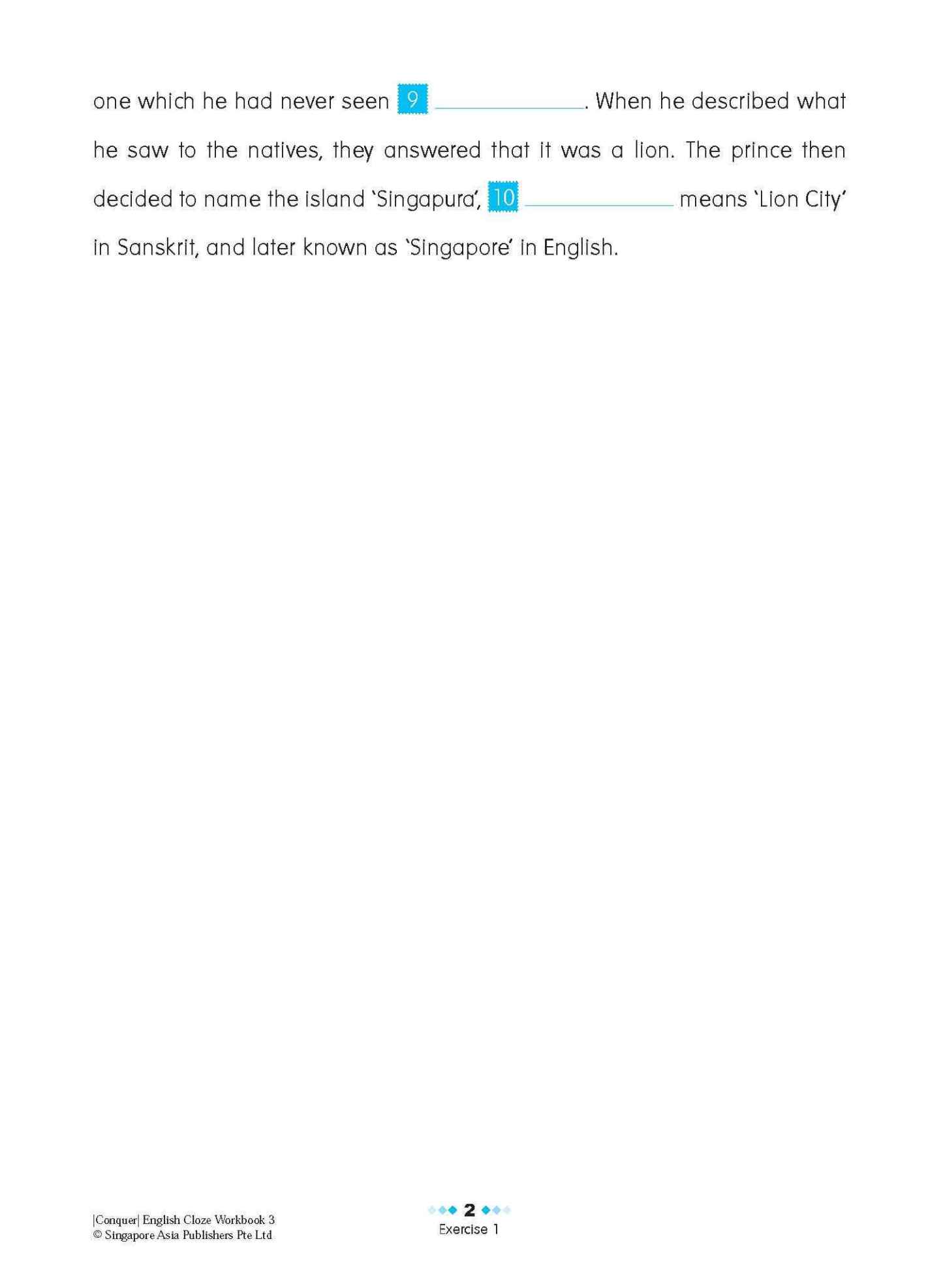 Conquer ENGLISH CLOZE Workbook 3