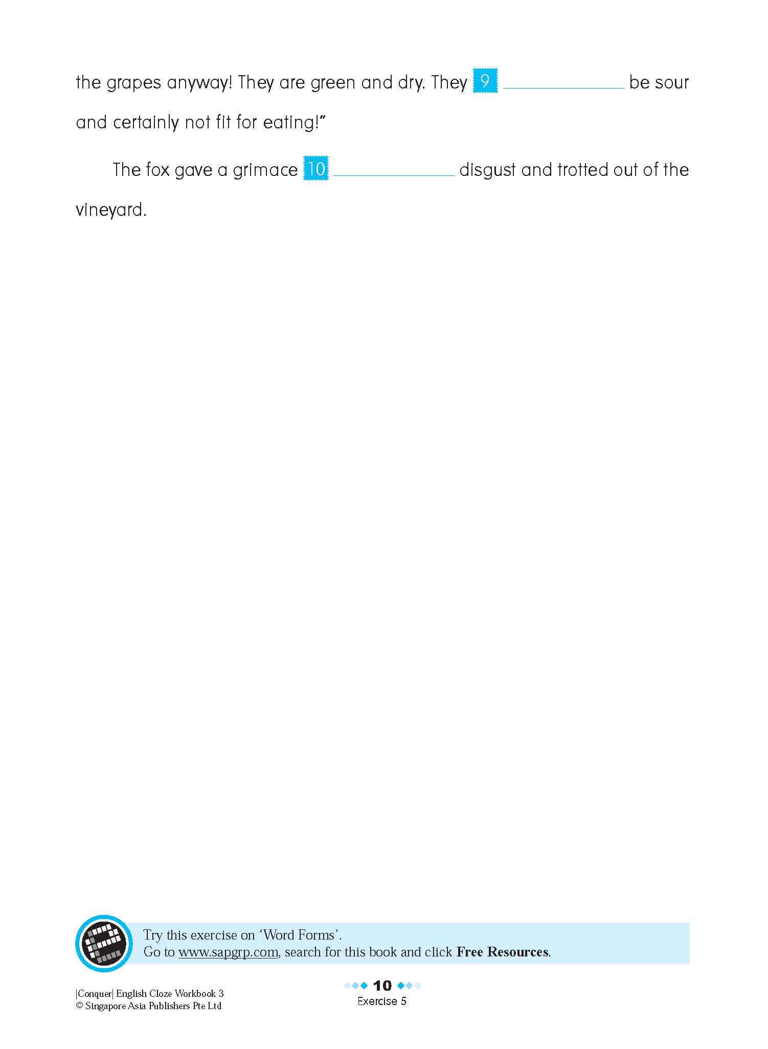 Conquer ENGLISH CLOZE Workbook 3