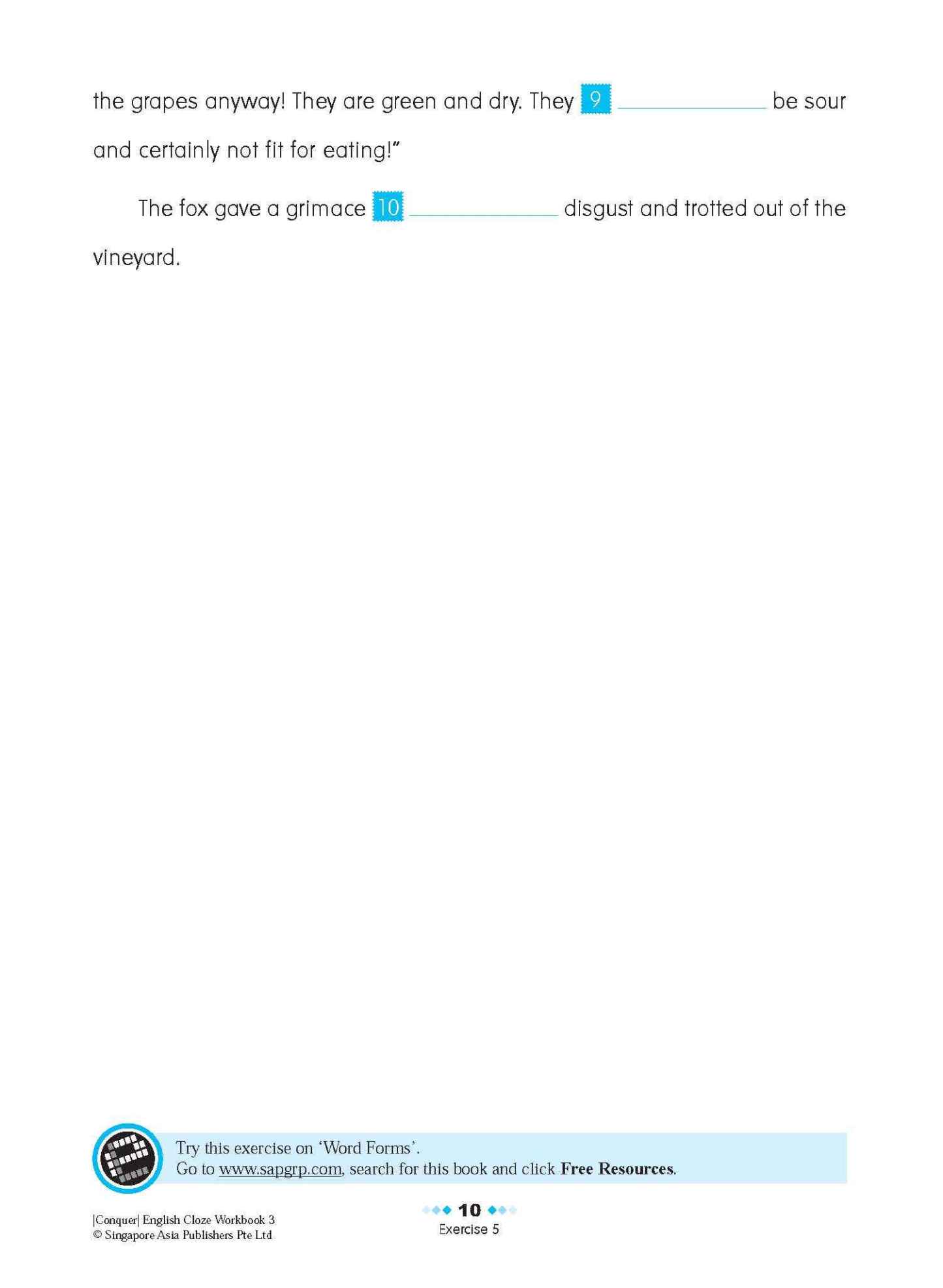 Conquer ENGLISH CLOZE Workbook 3