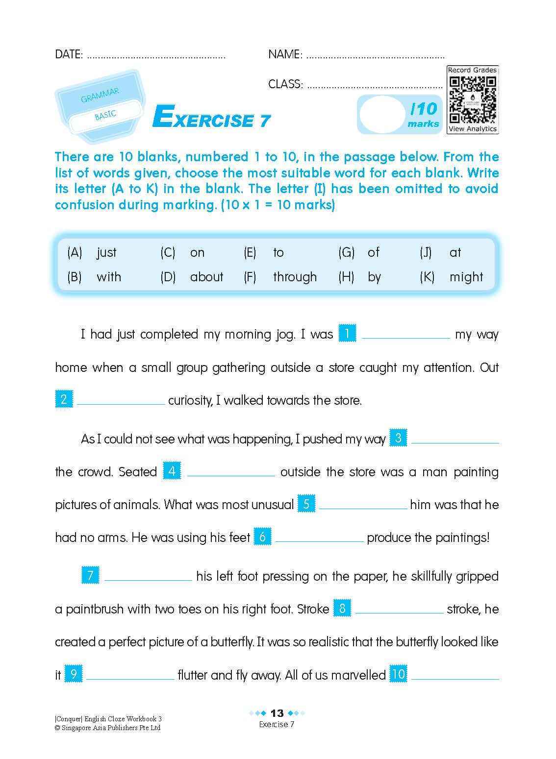 Conquer ENGLISH CLOZE Workbook 3