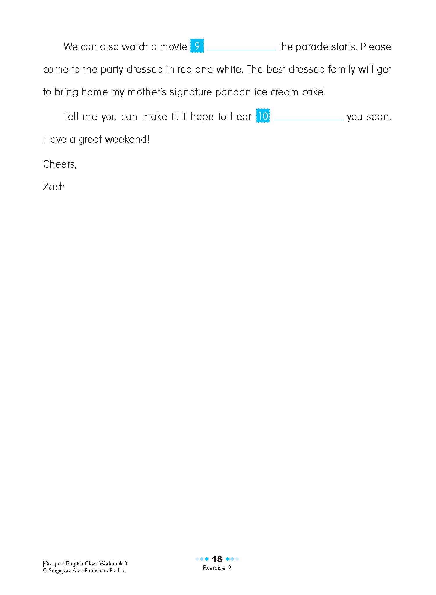 Conquer ENGLISH CLOZE Workbook 3