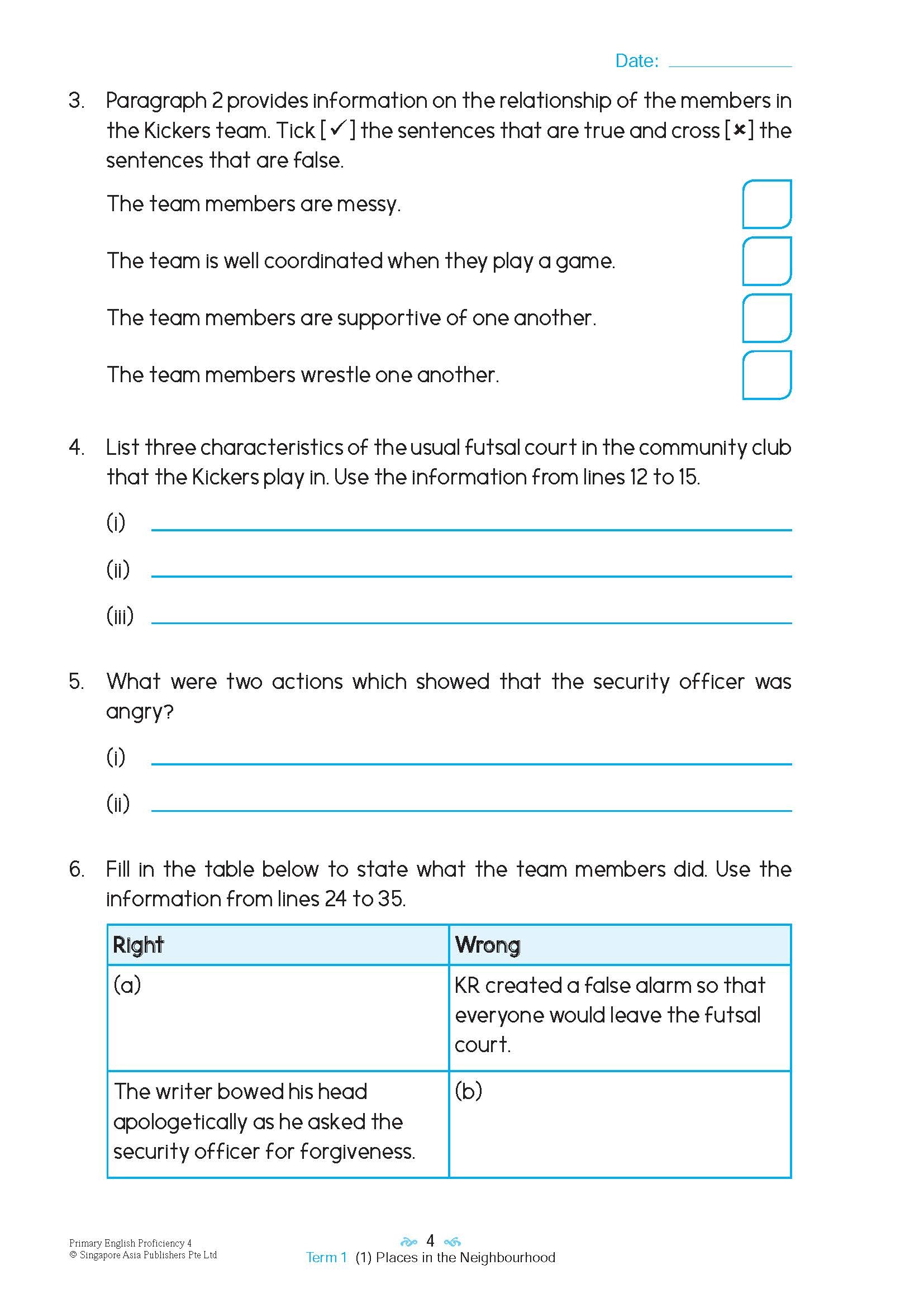 Primary English Proficiency Level 4