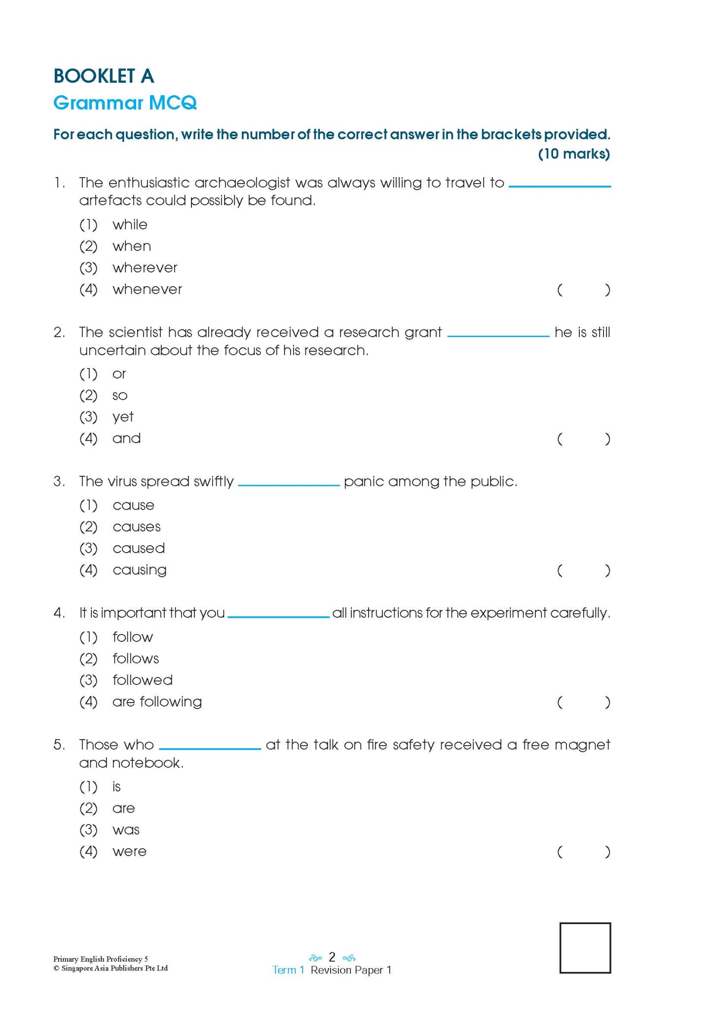 Primary English Proficiency Level 5
