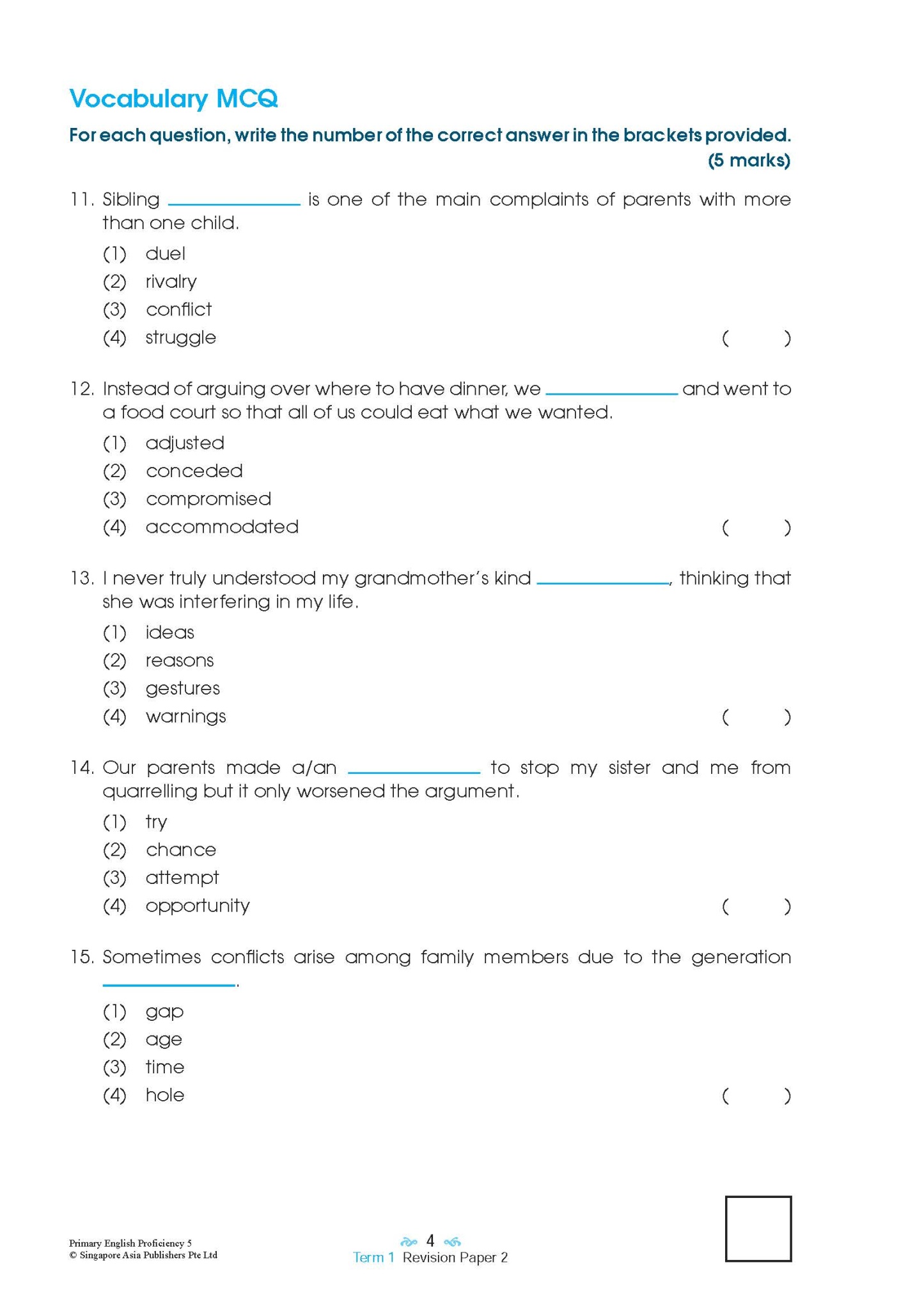 Primary English Proficiency Level 5