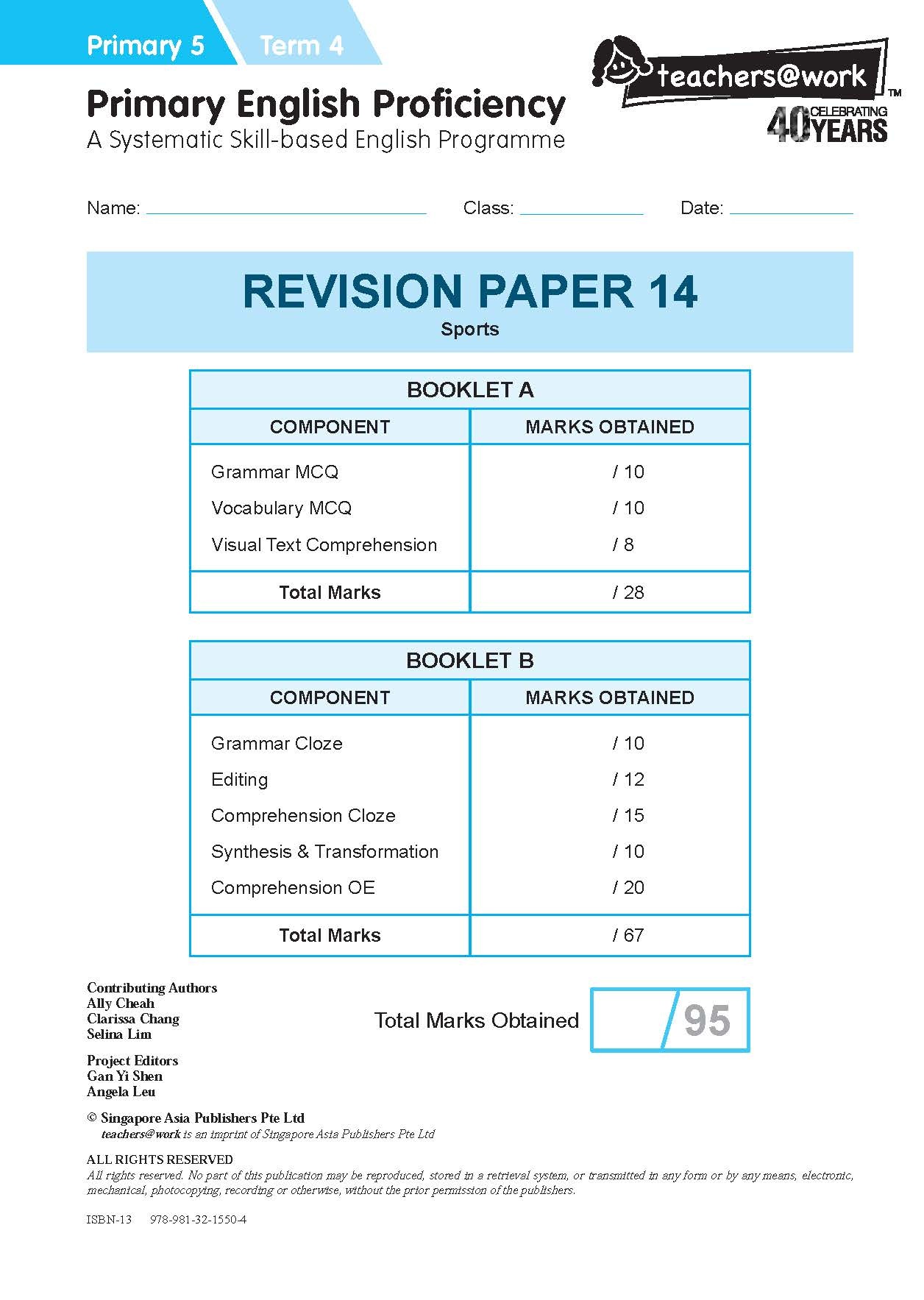 Primary English Proficiency Level 5