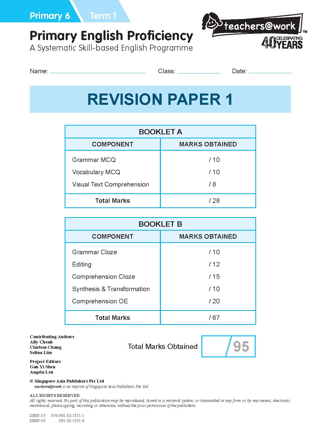 Primary English Proficiency Level 6