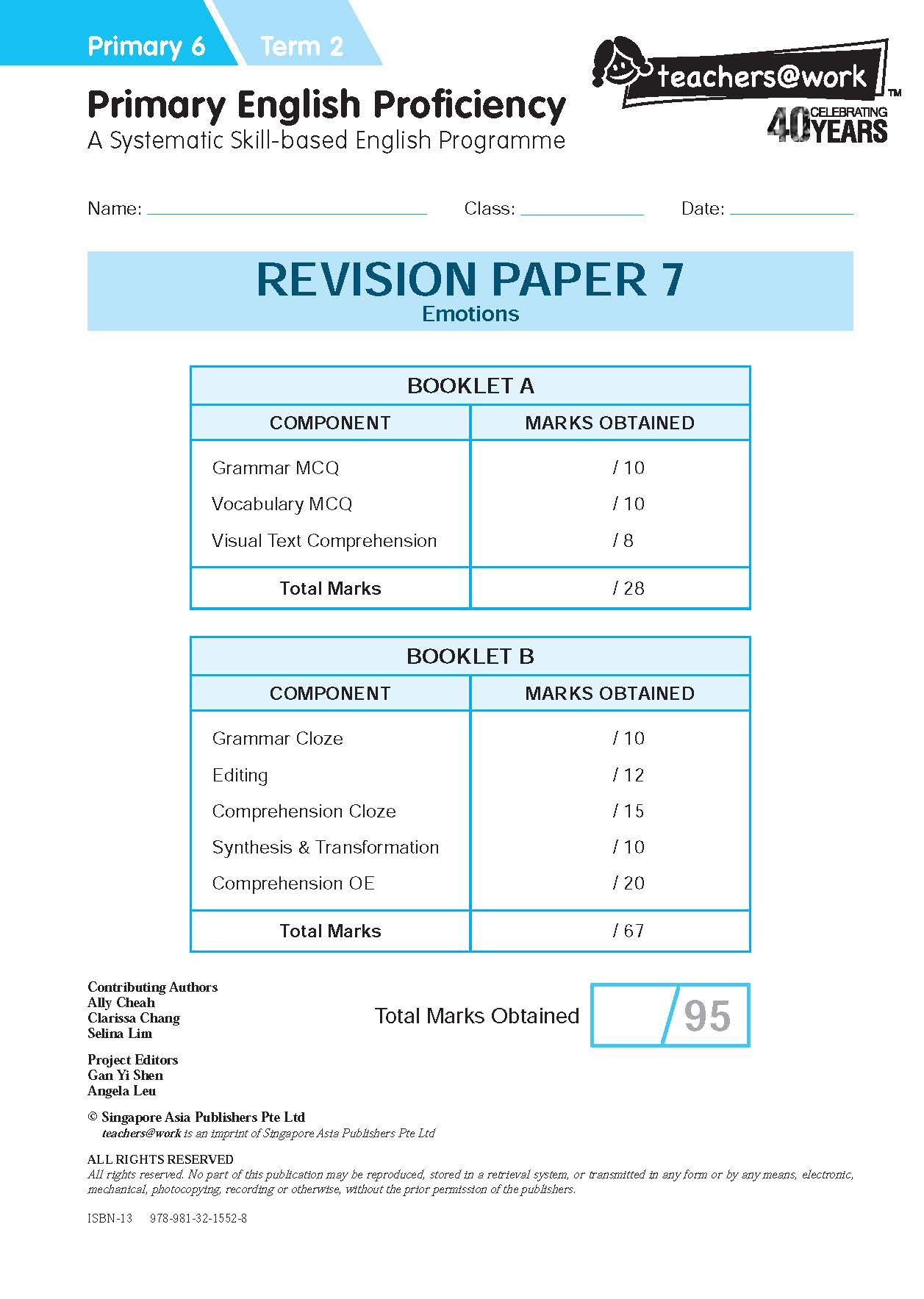 Primary English Proficiency Level 6