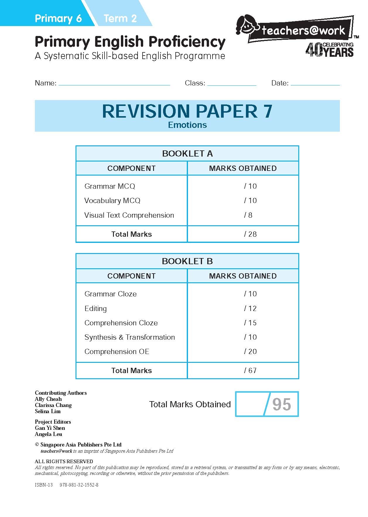 Primary English Proficiency Level 6