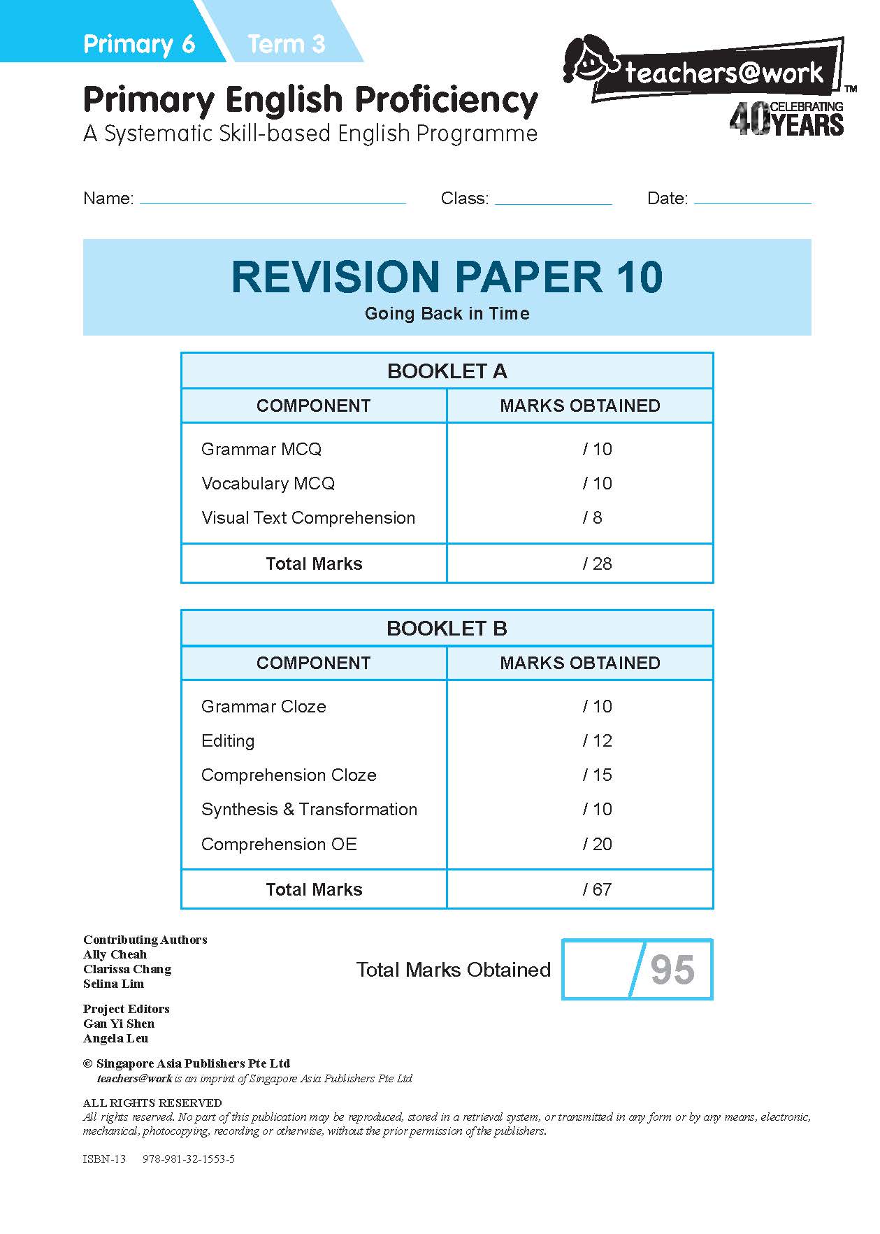 Primary English Proficiency Level 6