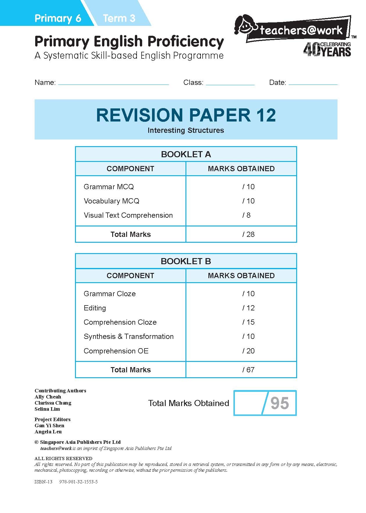 Primary English Proficiency Level 6