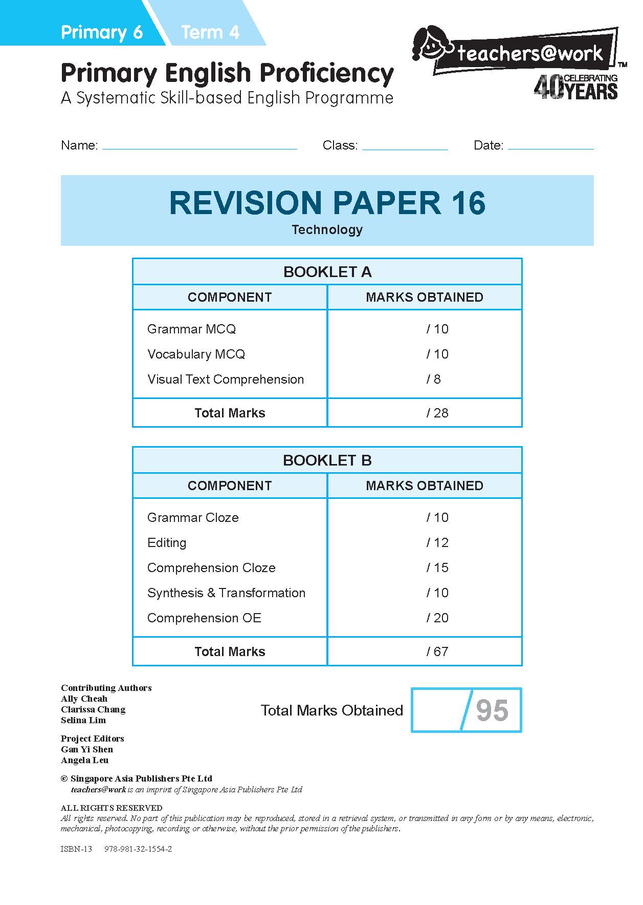 Primary English Proficiency Level 6