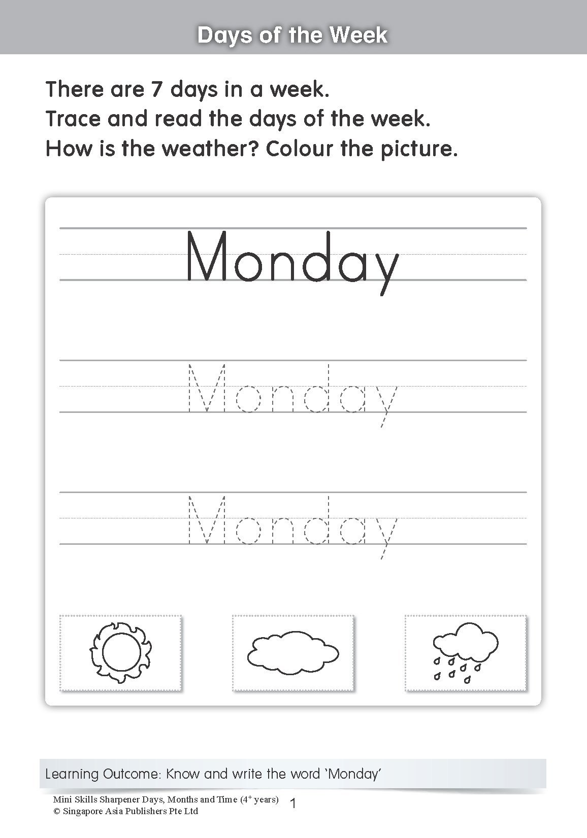 Mini Skills Sharpener DAYS, MONTHS AND TIME (4+ Years)